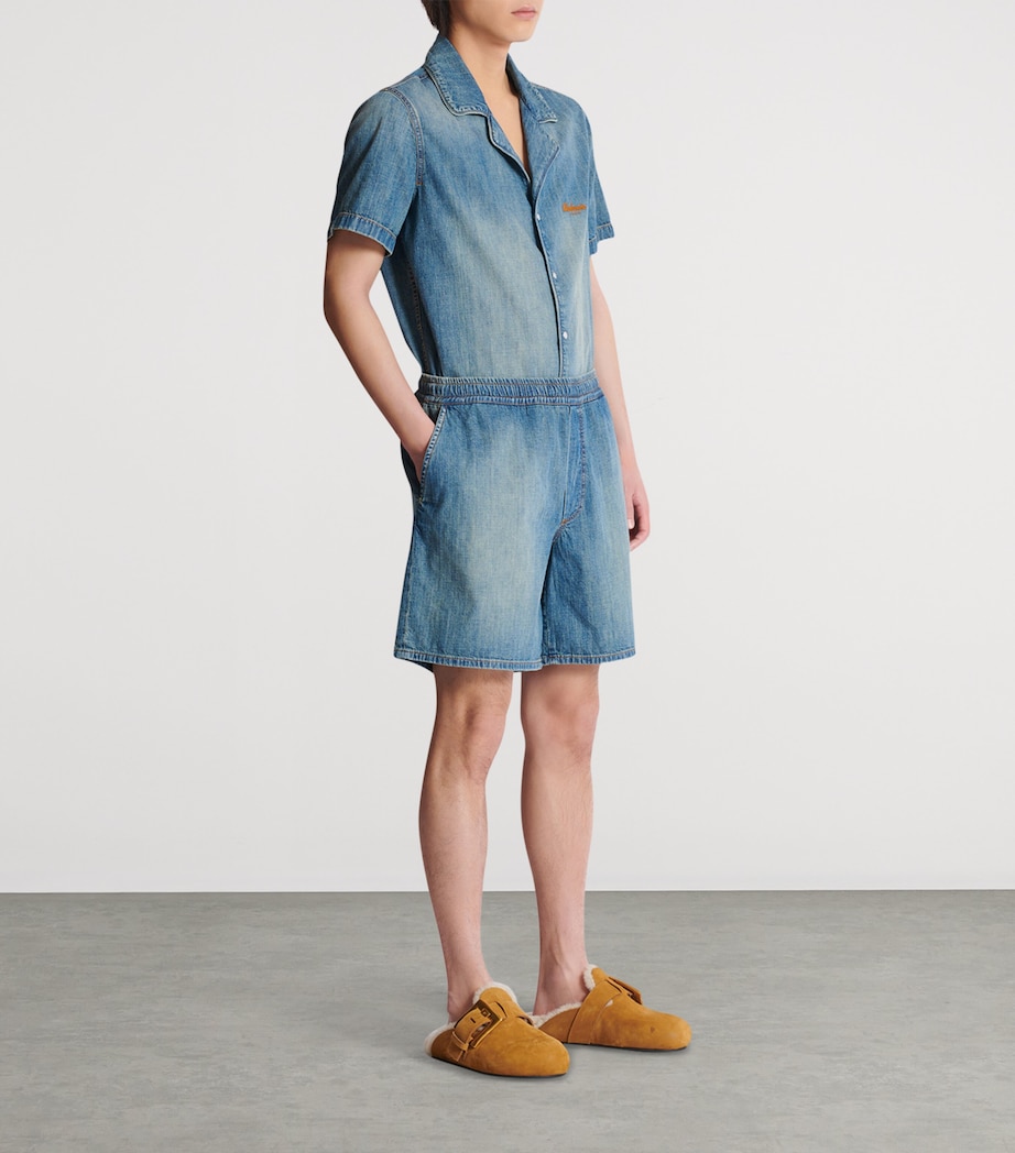 Faded Denim Shorts 6EW BLEU DENIM Image 6