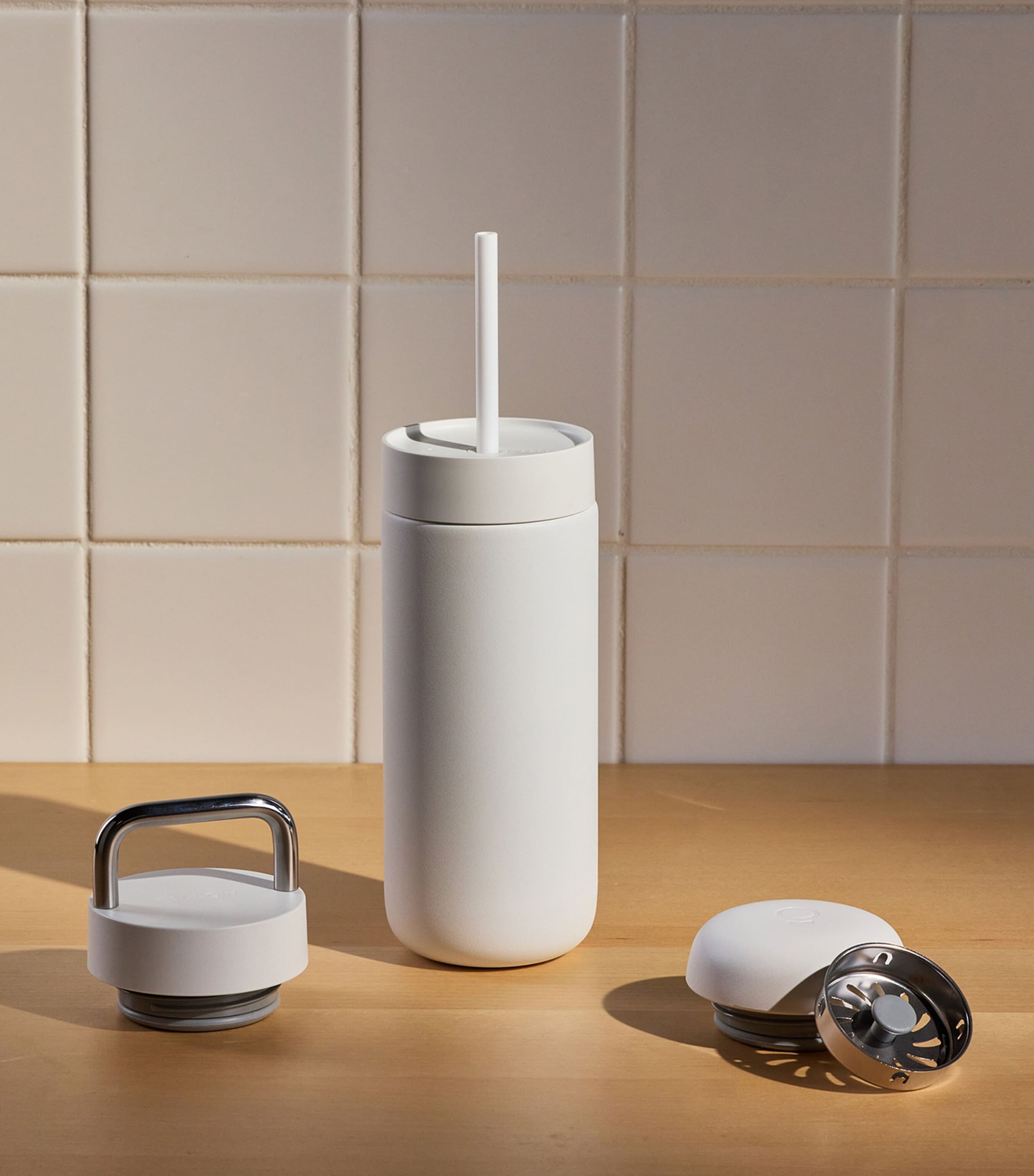 Carter Travel Mug Bundle (455ml) MATTE WHITE Image 2