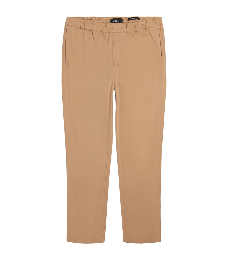 7 For All Mankind Mens Luxe Performance Plus Sateen Joggers Beige Image 1