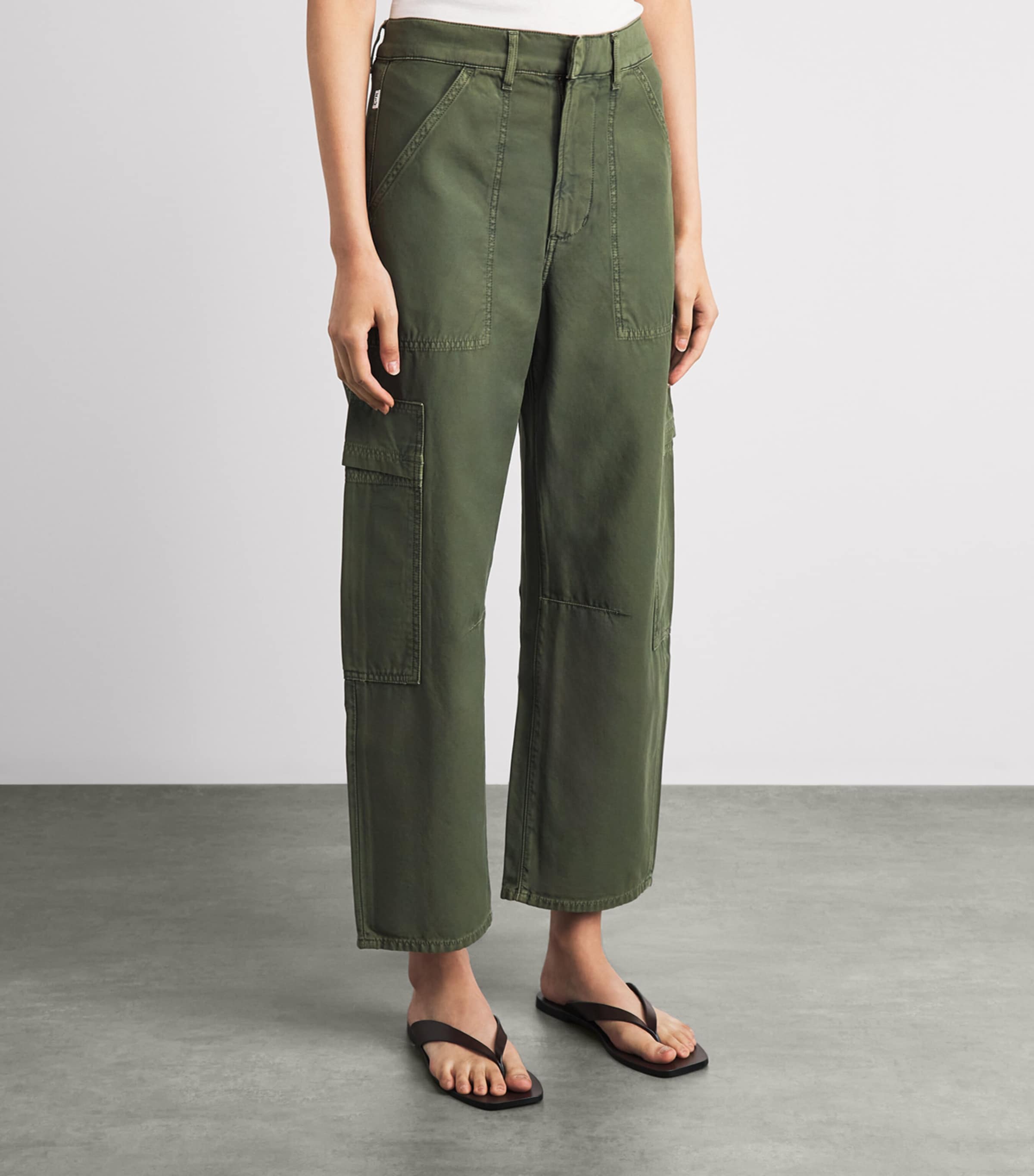 Citizens of Humanity Womens Cotton Marcelle Utility Trousers Surplus Image 4
