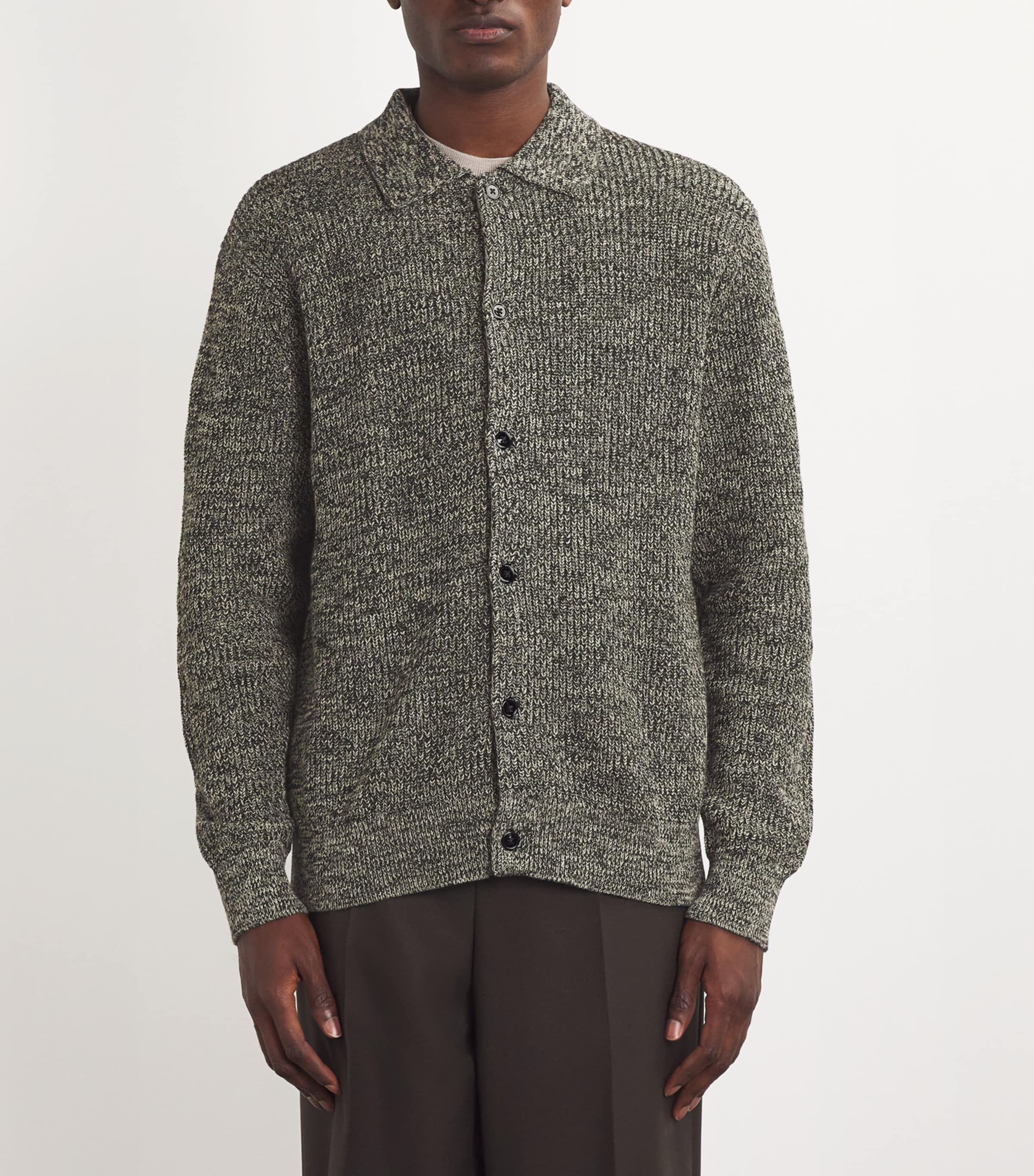 NN07 Mens Cotton Jacobo Cardigan Black Multi Image 3