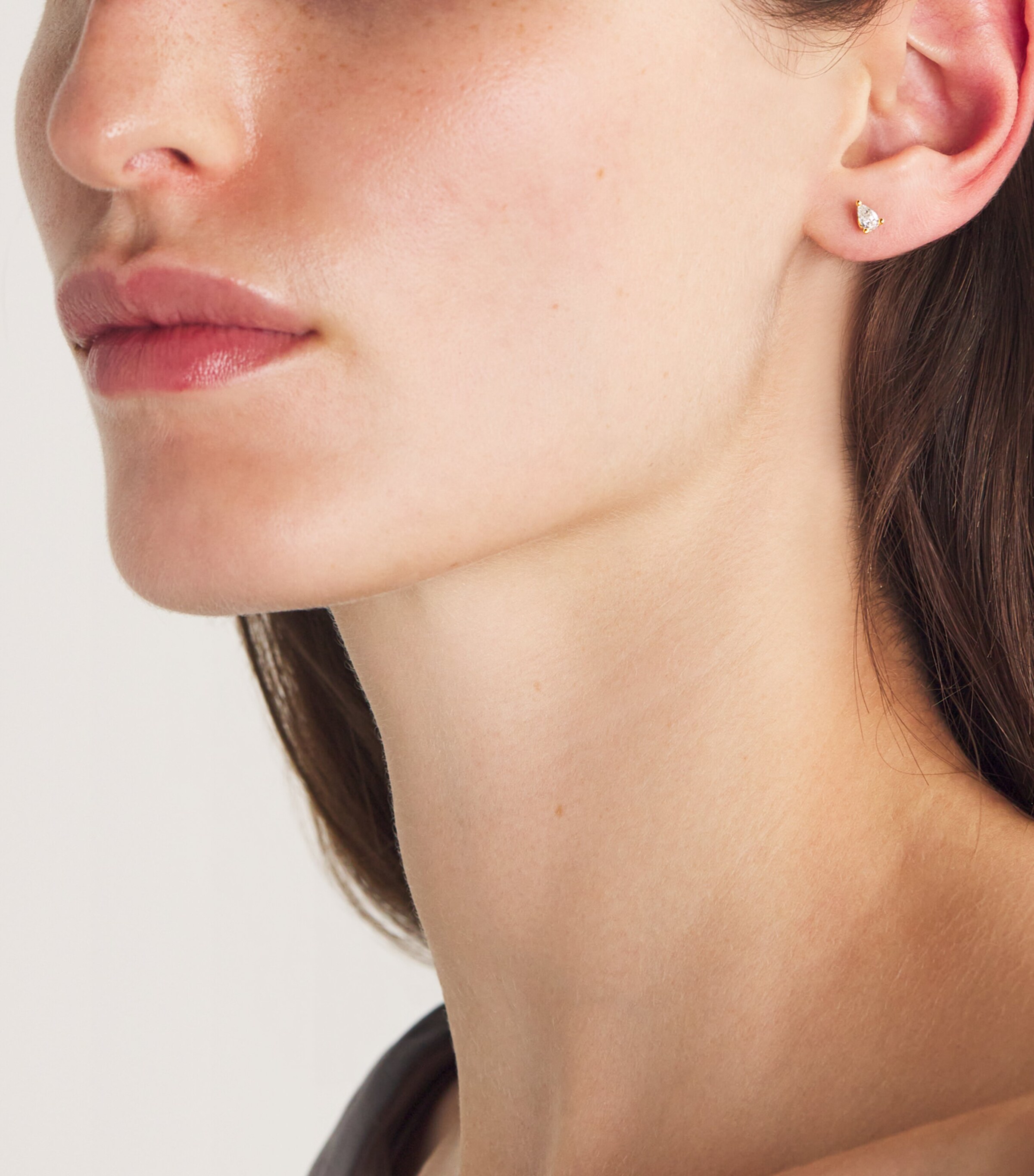 Yellow Gold and Diamond Chain Single Ear Cuff and Stud Earring YELLOW GOLD Image 5