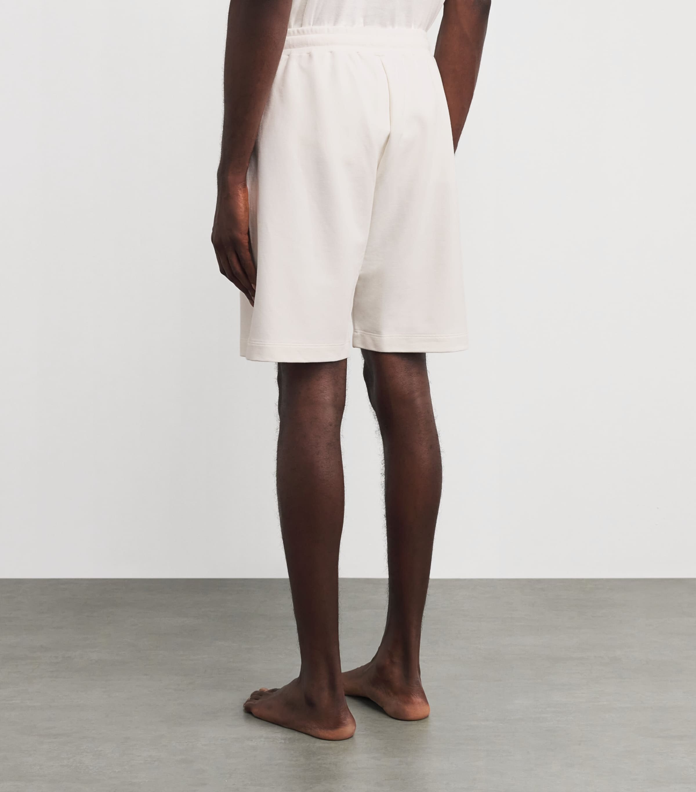 Hanro Mens Stretch-Cotton Natural Living Shorts Misty White Image 5