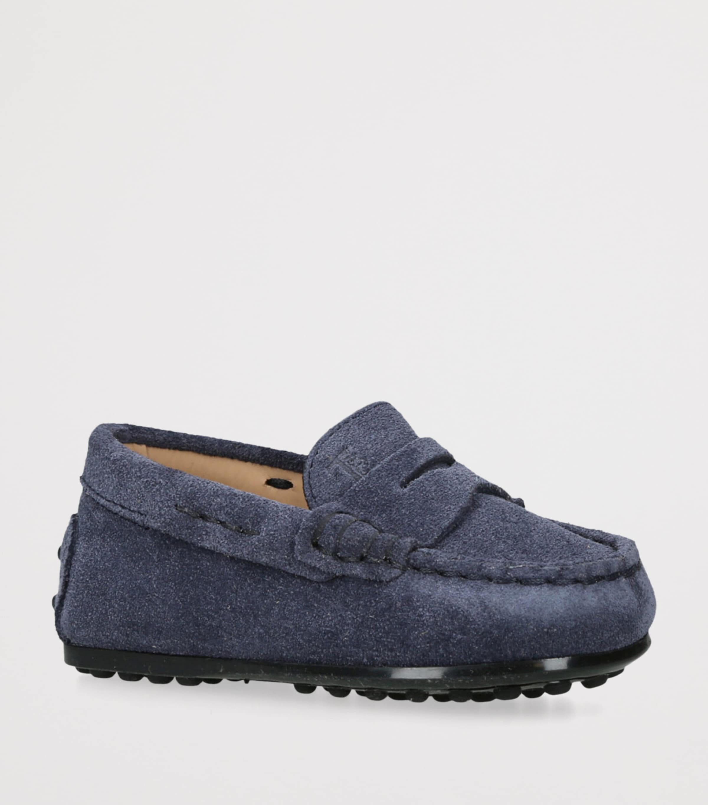 Tod's Suede Gommino Loafers Navy Image 3