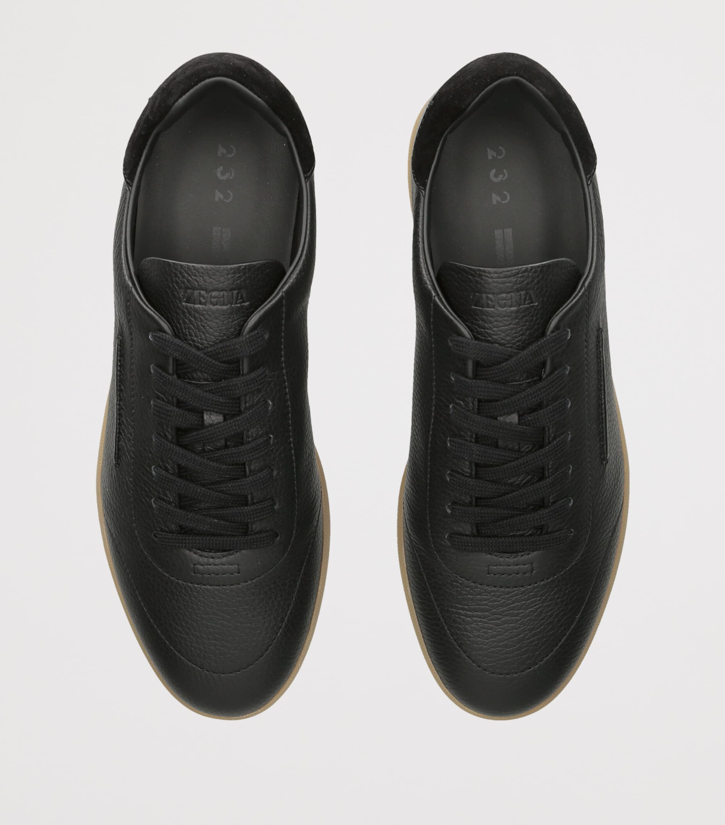 Zegna Leather 232 Sneakers Black Image 3