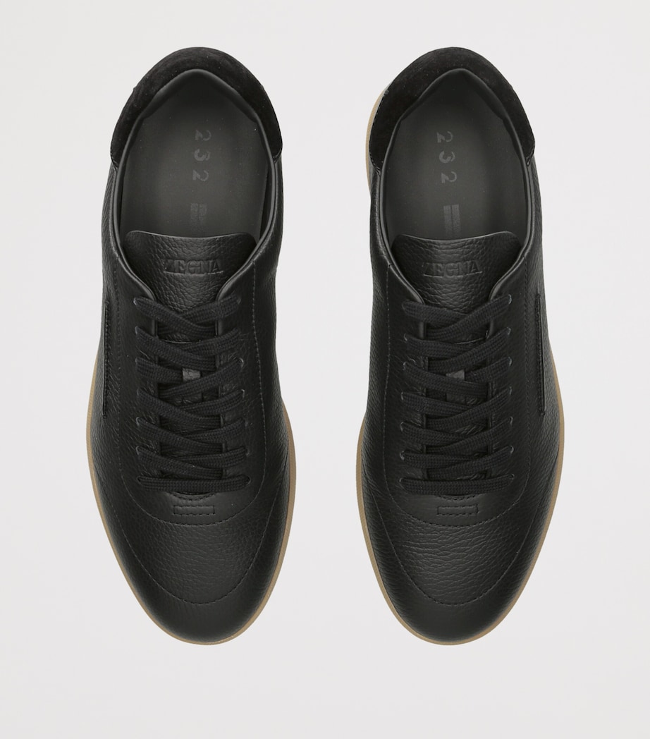 Zegna Leather 232 Sneakers Black Image 3