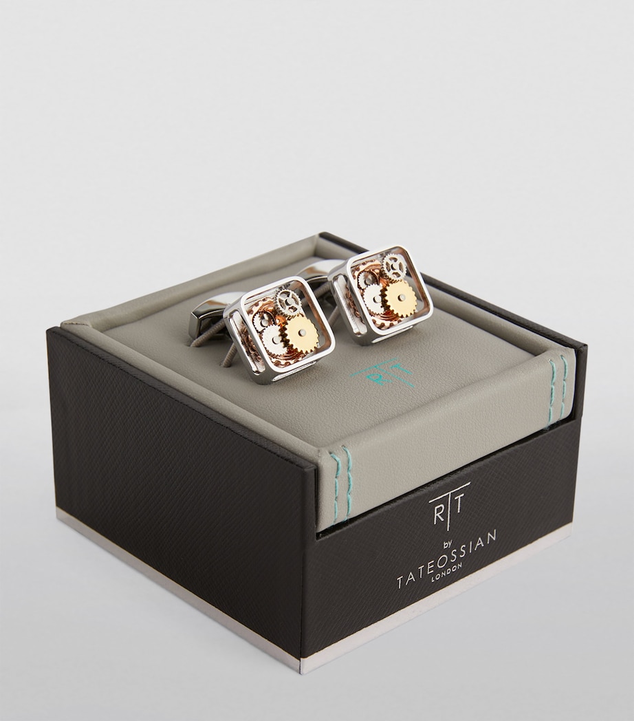 Square Gear Cufflinks SILVER SILVER Image 3