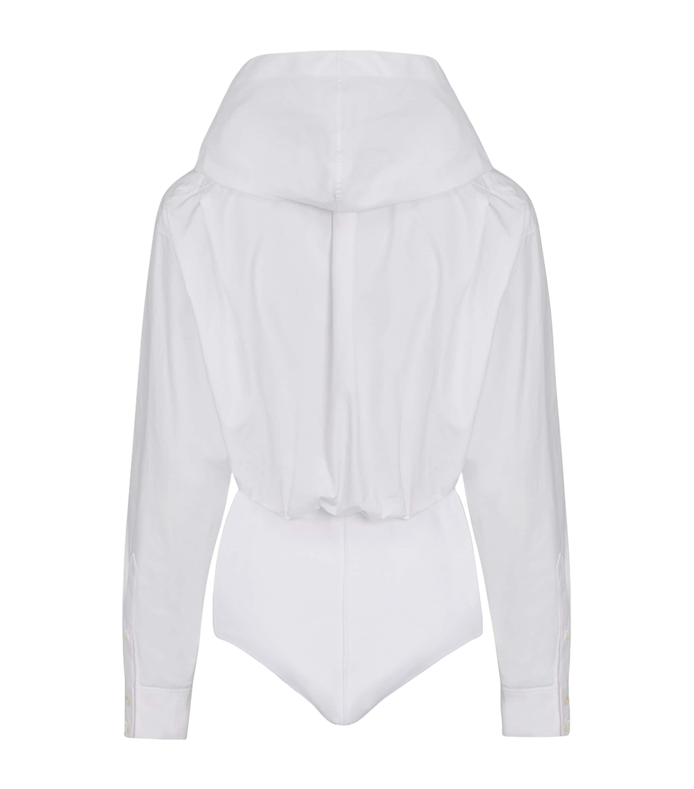 Cotton Poplin Hooded Bodysuit BLANC Image 5