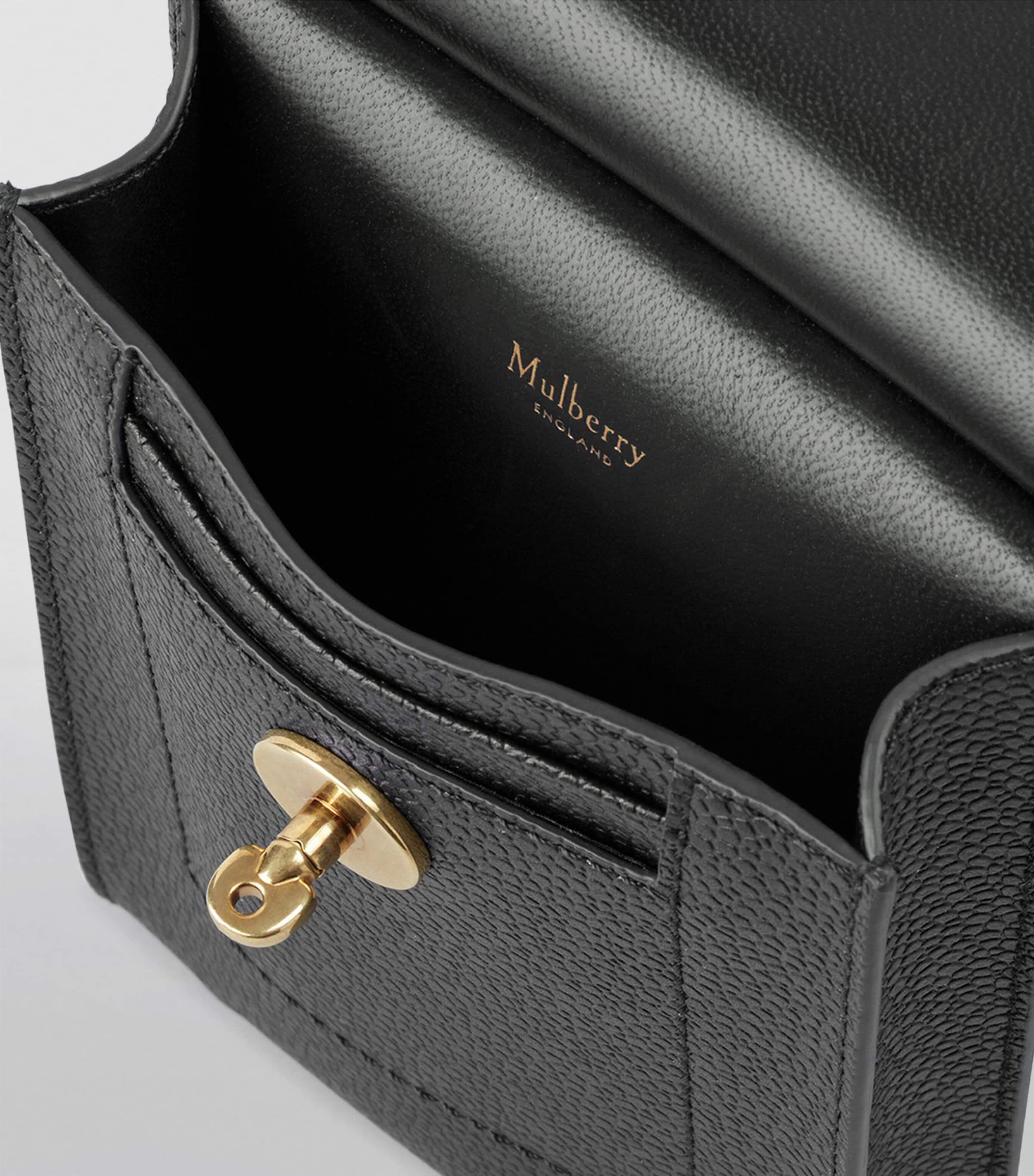 Leather Mini Antony Pouch BLACK-COGNAC Image 3