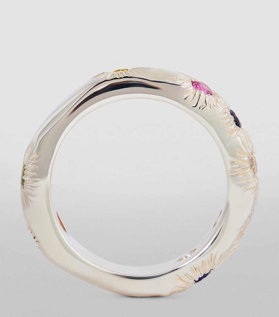 Bleue Burnham Sterling Silver and Sapphire Mycorrhizal Ring Silver Image 2