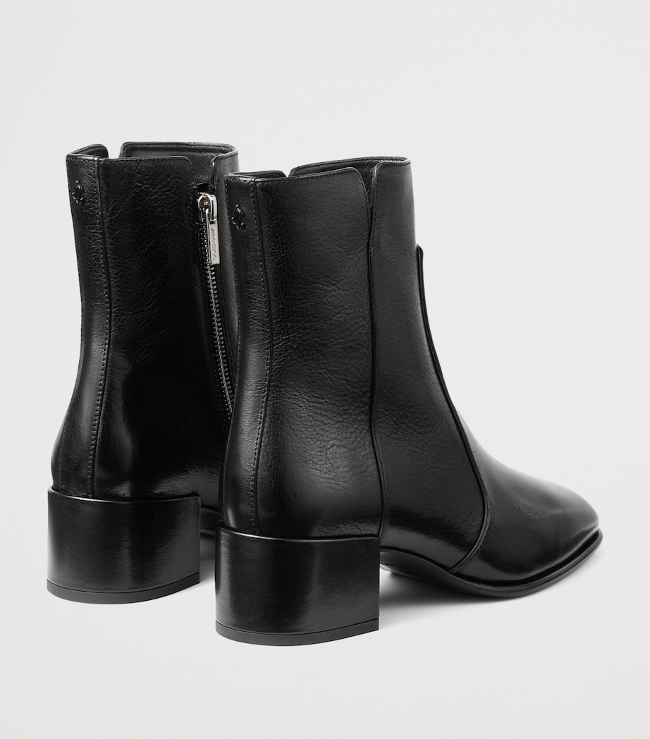 Jimmy Choo Eliot 45 Leather Ankle Boots Black Image 3