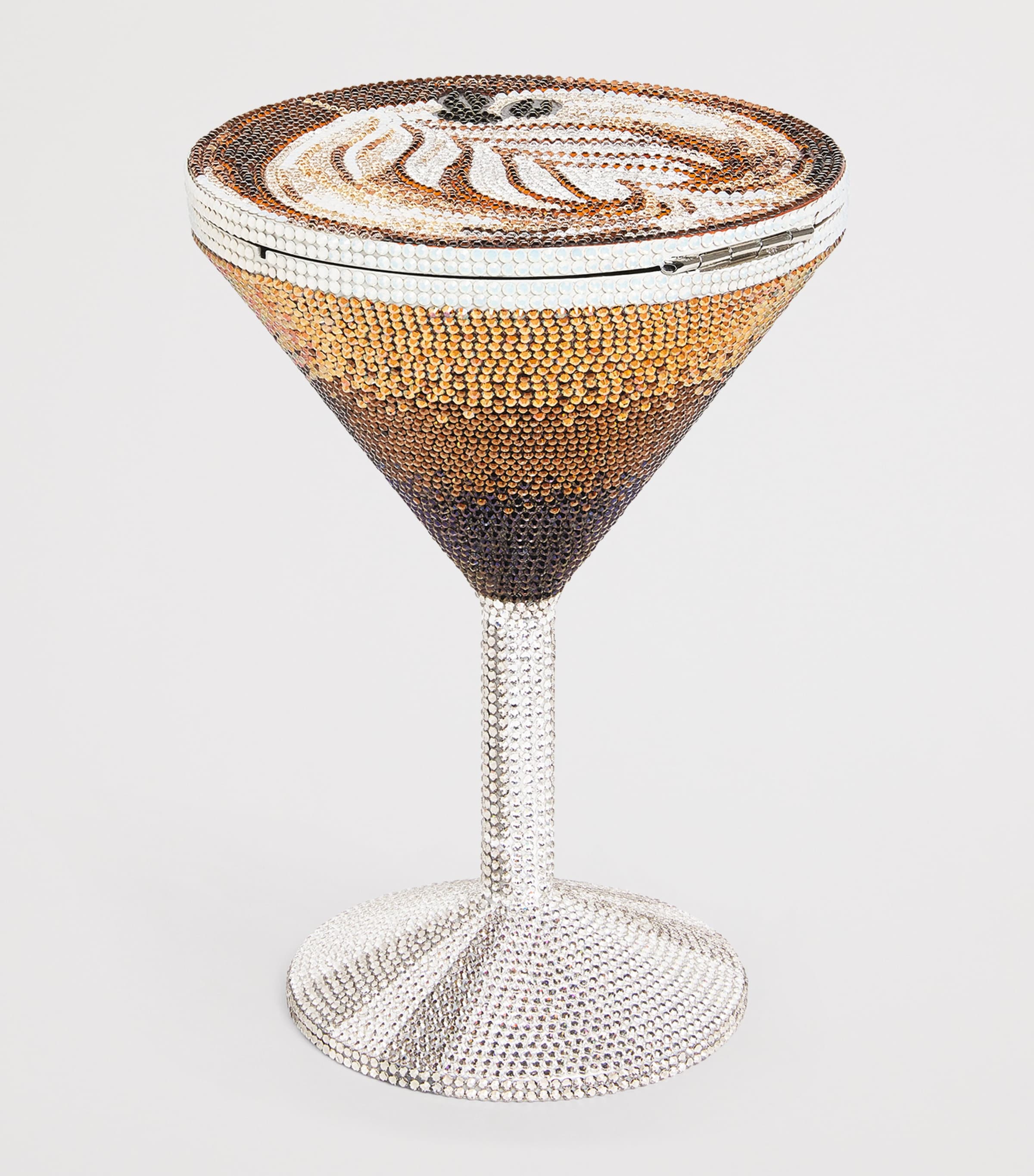 Crystal Espresso Martini Clutch Bag SRHMT SLVR RHINE MLT Image 3