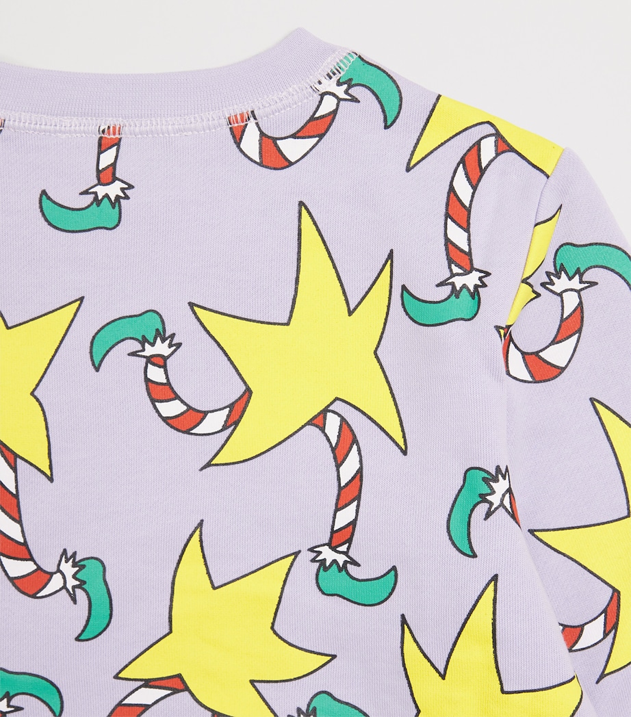 Organic Cotton Star Print Sweatshirt (3-14+ Years) 573MCLILLA/MULTI Image 4