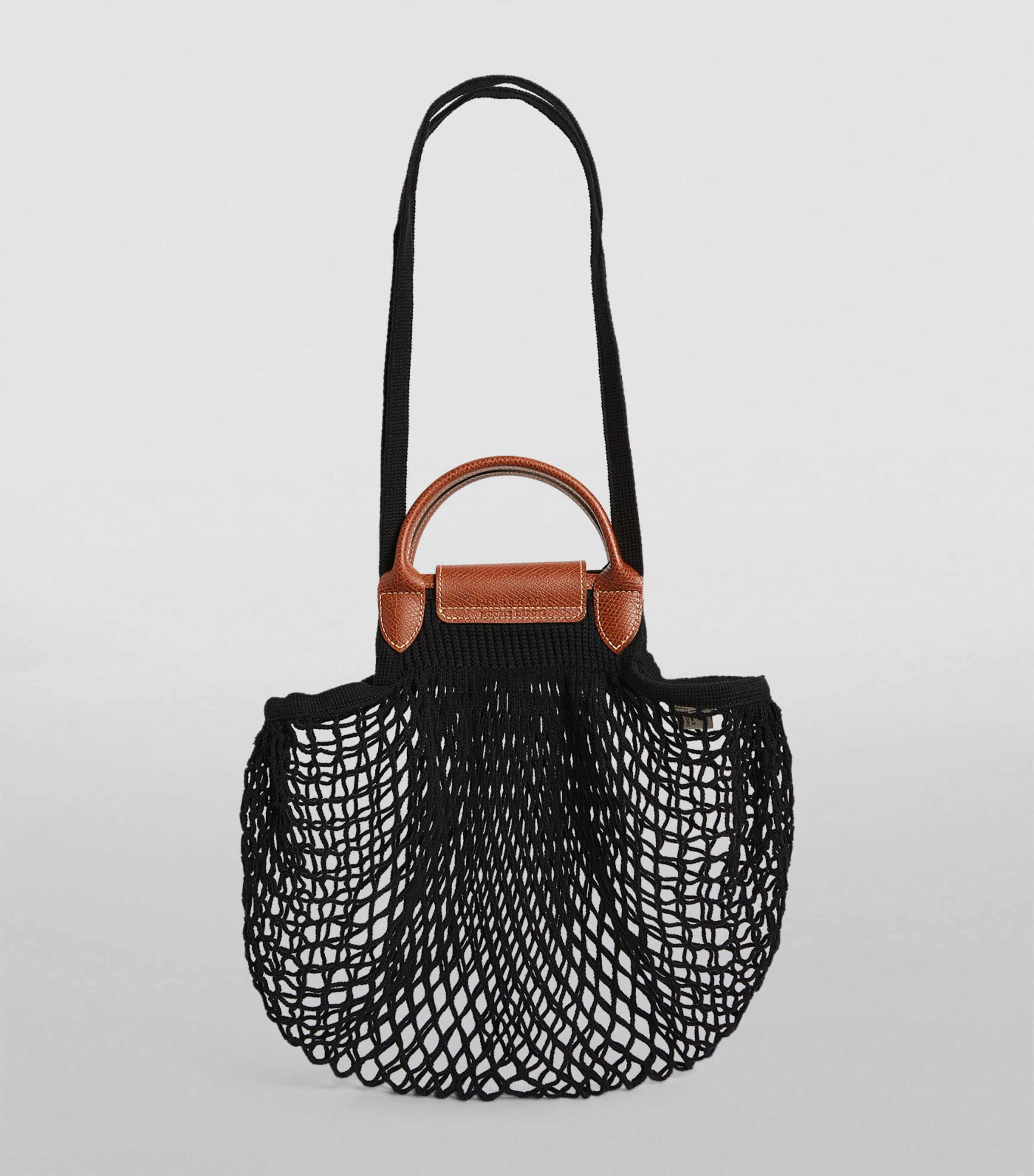 Large Le Pliage Filet Mesh Bag 001 BLACK Image 4