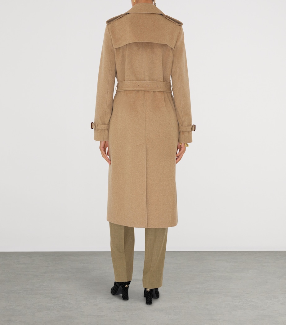 Cashmere Long Kensington Heritage Trench Coat TRAIL MELANGE Image 3