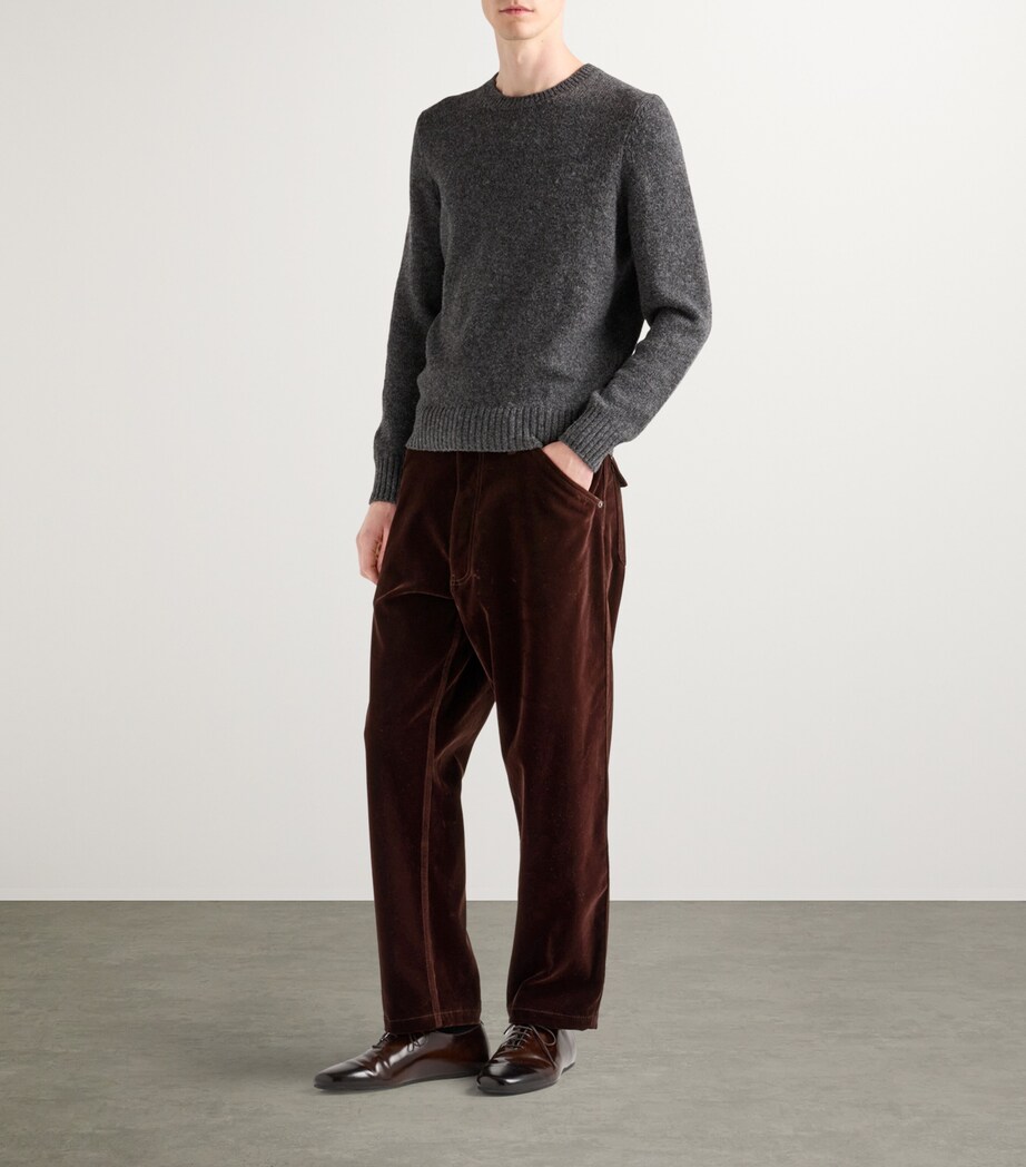 Velvet Straight Trousers F0555 Image 2