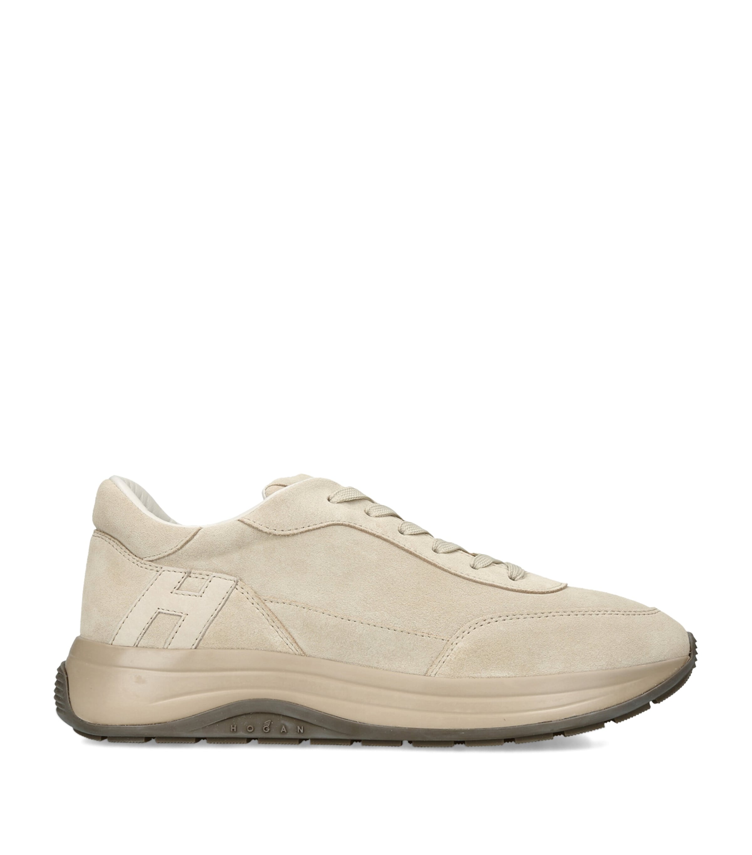 Hogan Suede H719 Allacciato Sneakers Beige Image 1