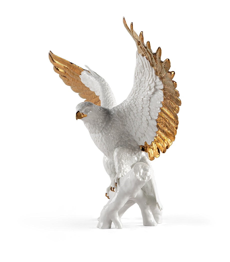 Porcelain Freedom Eagle Figure WHITE & COPPER Image 3