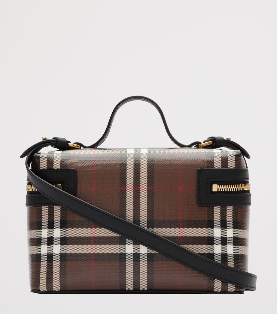 Burberry Check Vanity Bag Chocolate Brown Image 3