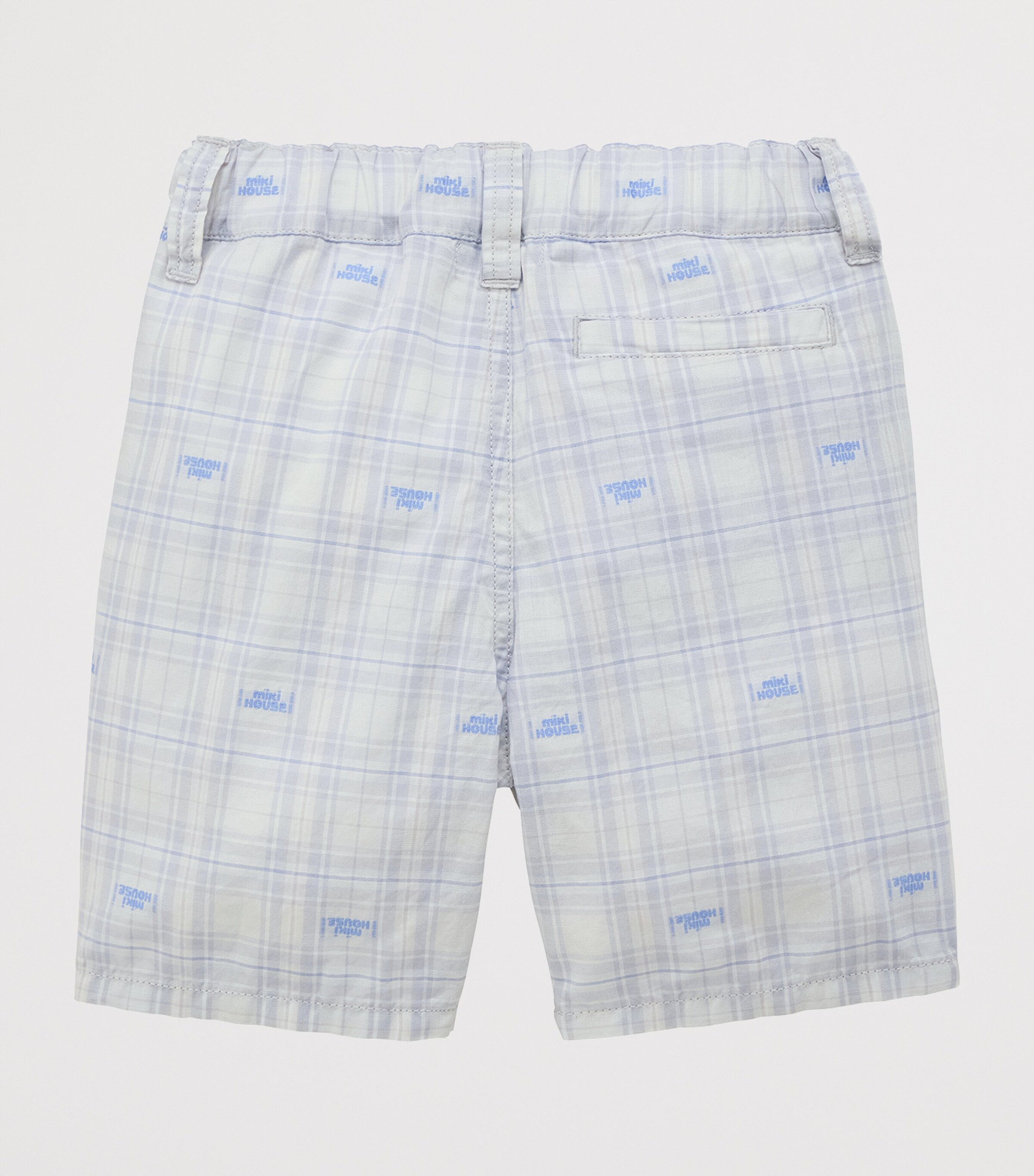 Miki House Cotton Logo Check Shorts (2-9 Years) Image 2