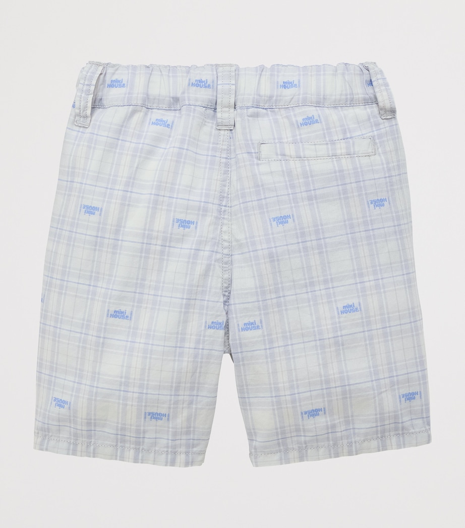 Miki House Cotton Logo Check Shorts (2-9 Years) Image 2
