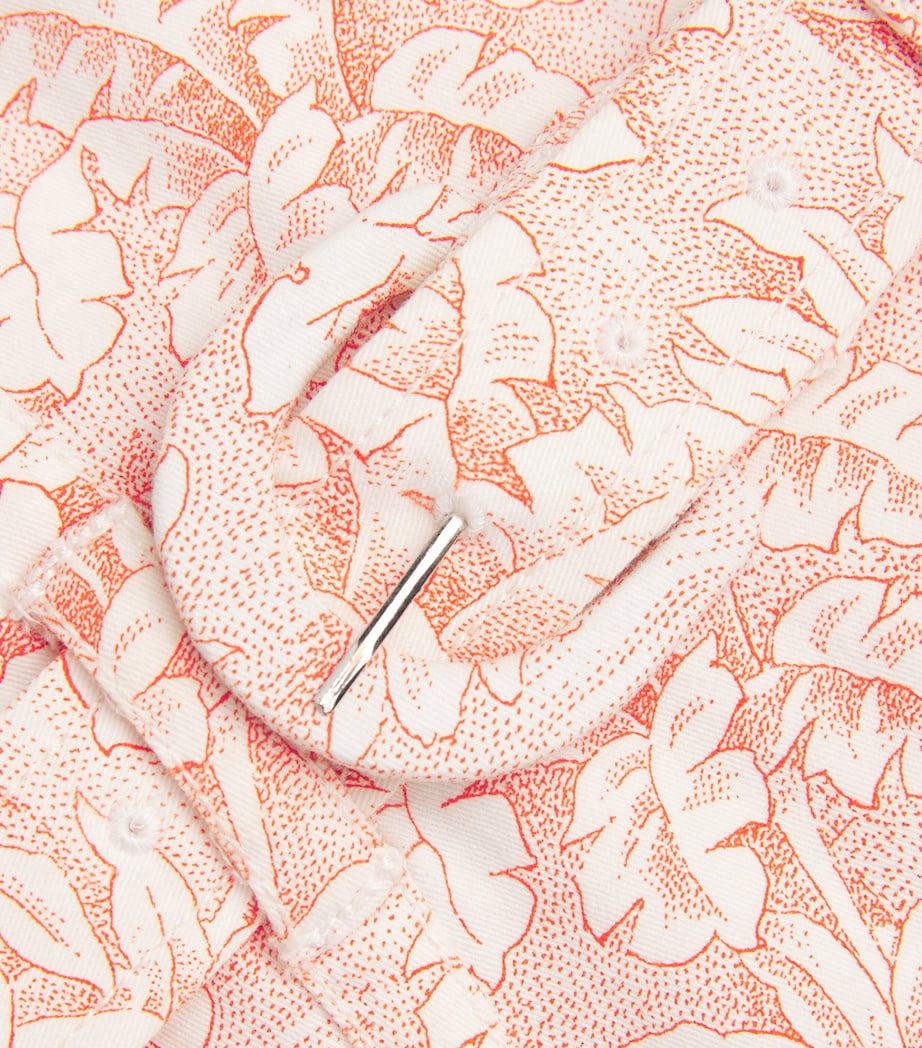 Stretch-Cotton Zoey Midi Dress WHITE/CHERRY TOMATO Image 5