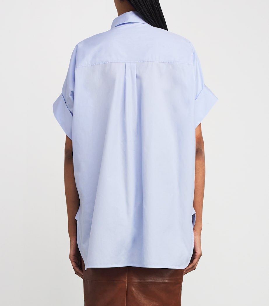 Cotton Embroidered Shirt LIGHT BLUE Image 4