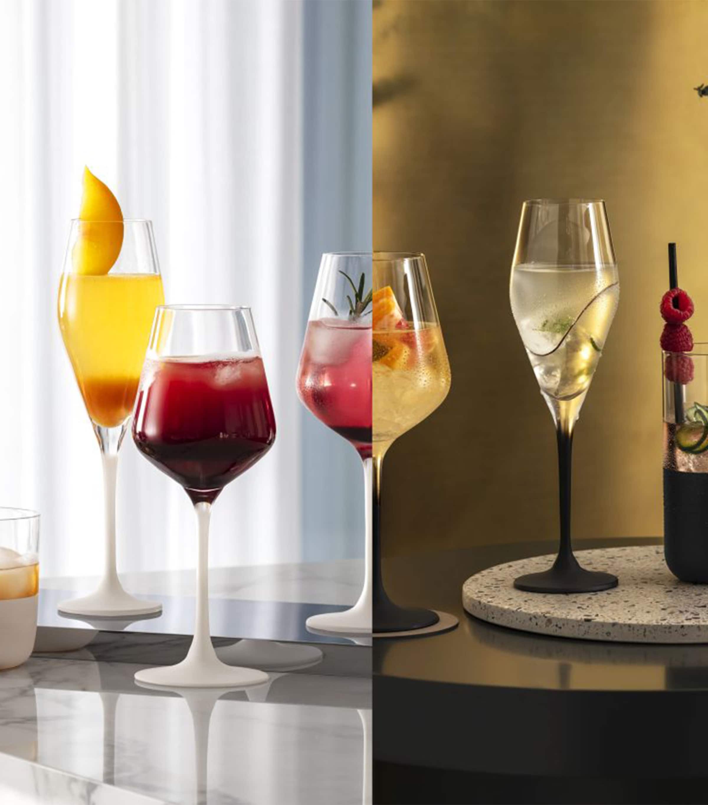 Set of 4 Manufacture Rock Blanc Long Drink Tumblers (430ml) WHITE Image 3