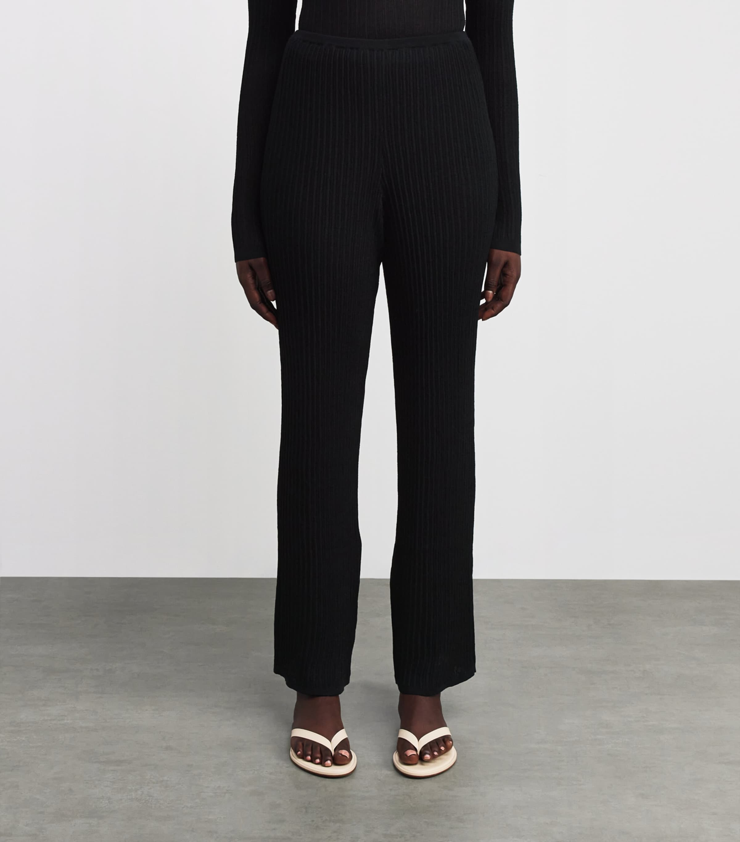 Sheer Knit Sweatpants ONYX Image 3