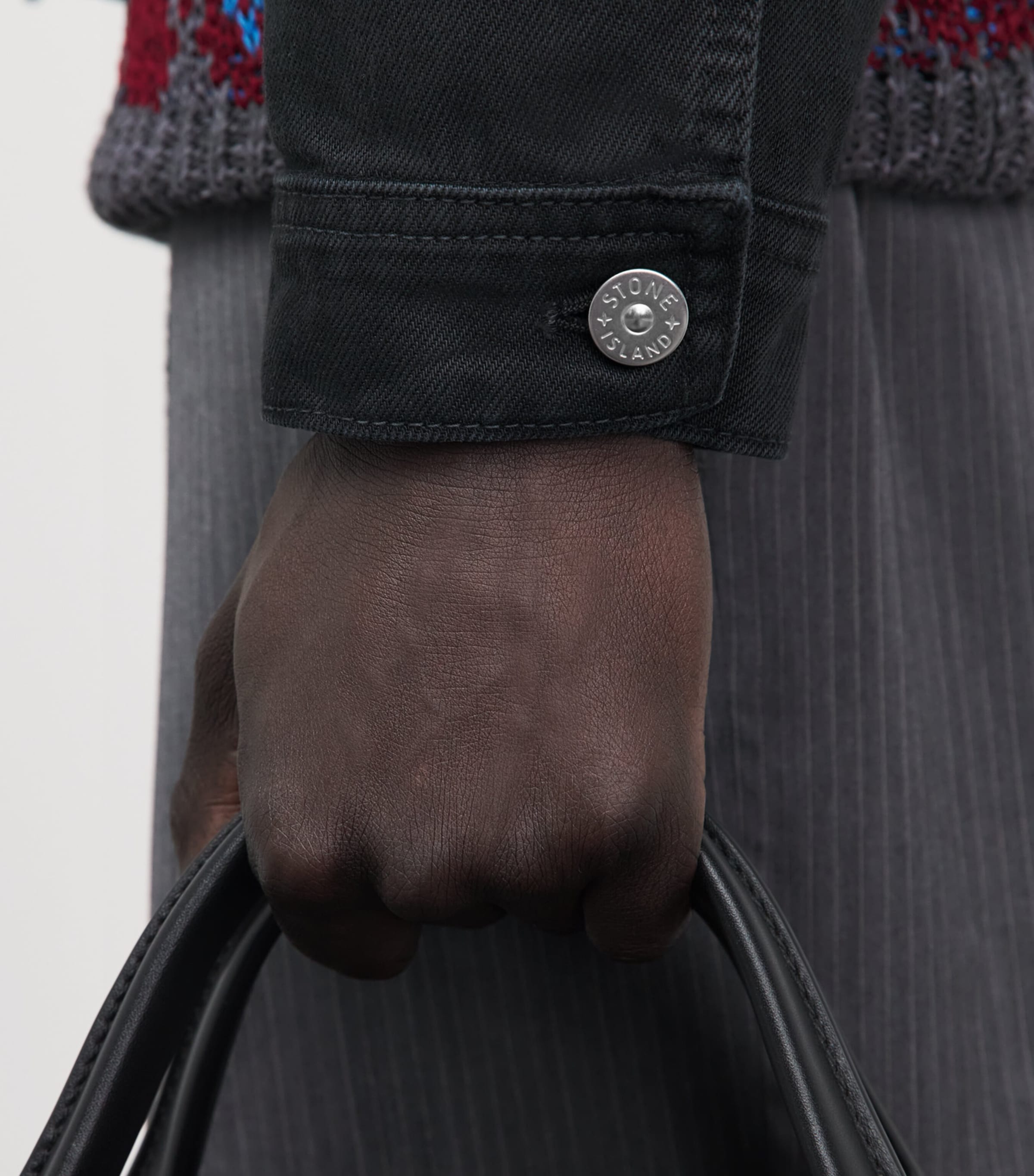 Stone Island Mens Denim Coach Jacket Image 3