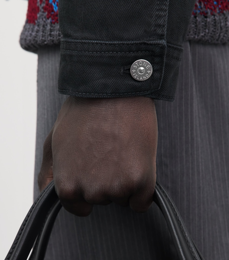Stone Island Mens Denim Coach Jacket Image 3