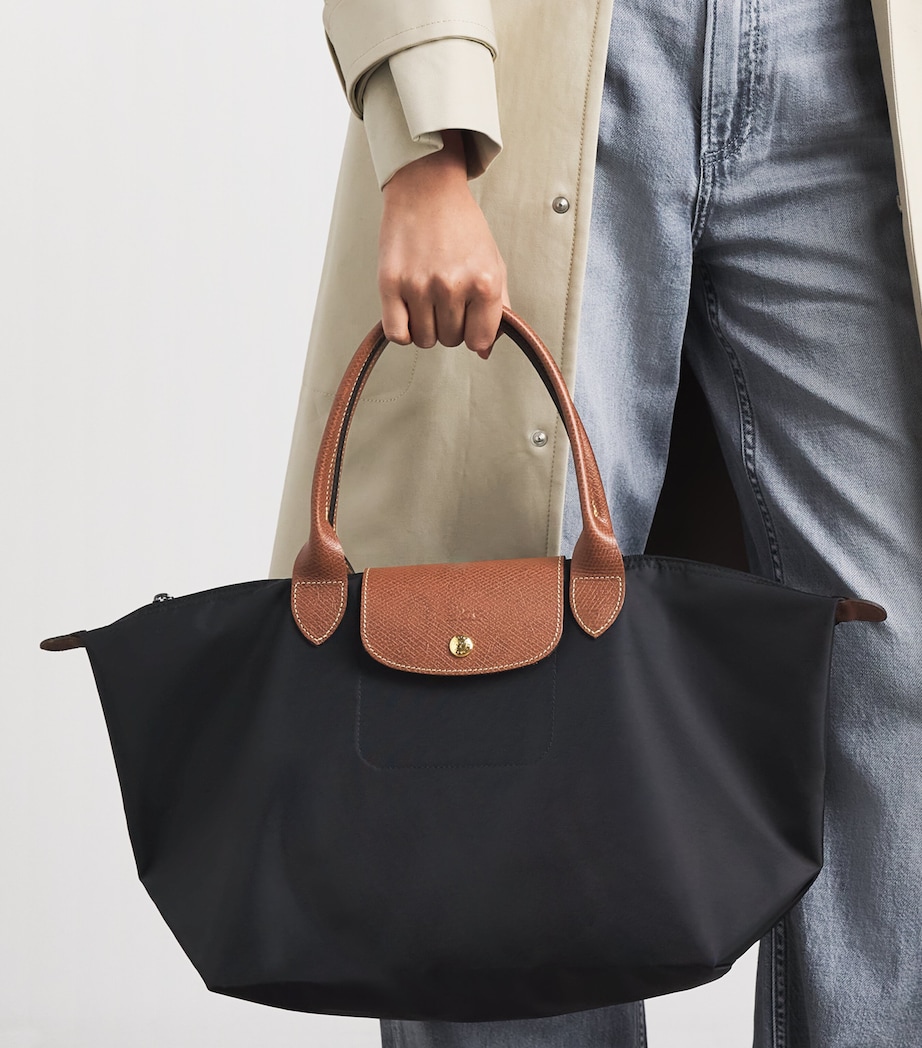 Longchamp Medium Le Pliage Original Tote Bag Noir Image 4