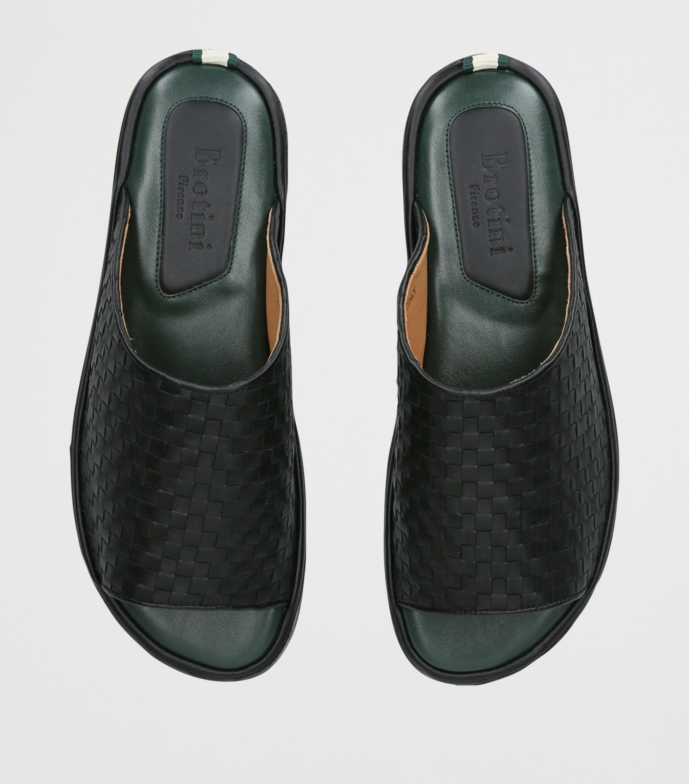 Brotini Leather Woven Sandals Black Image 3
