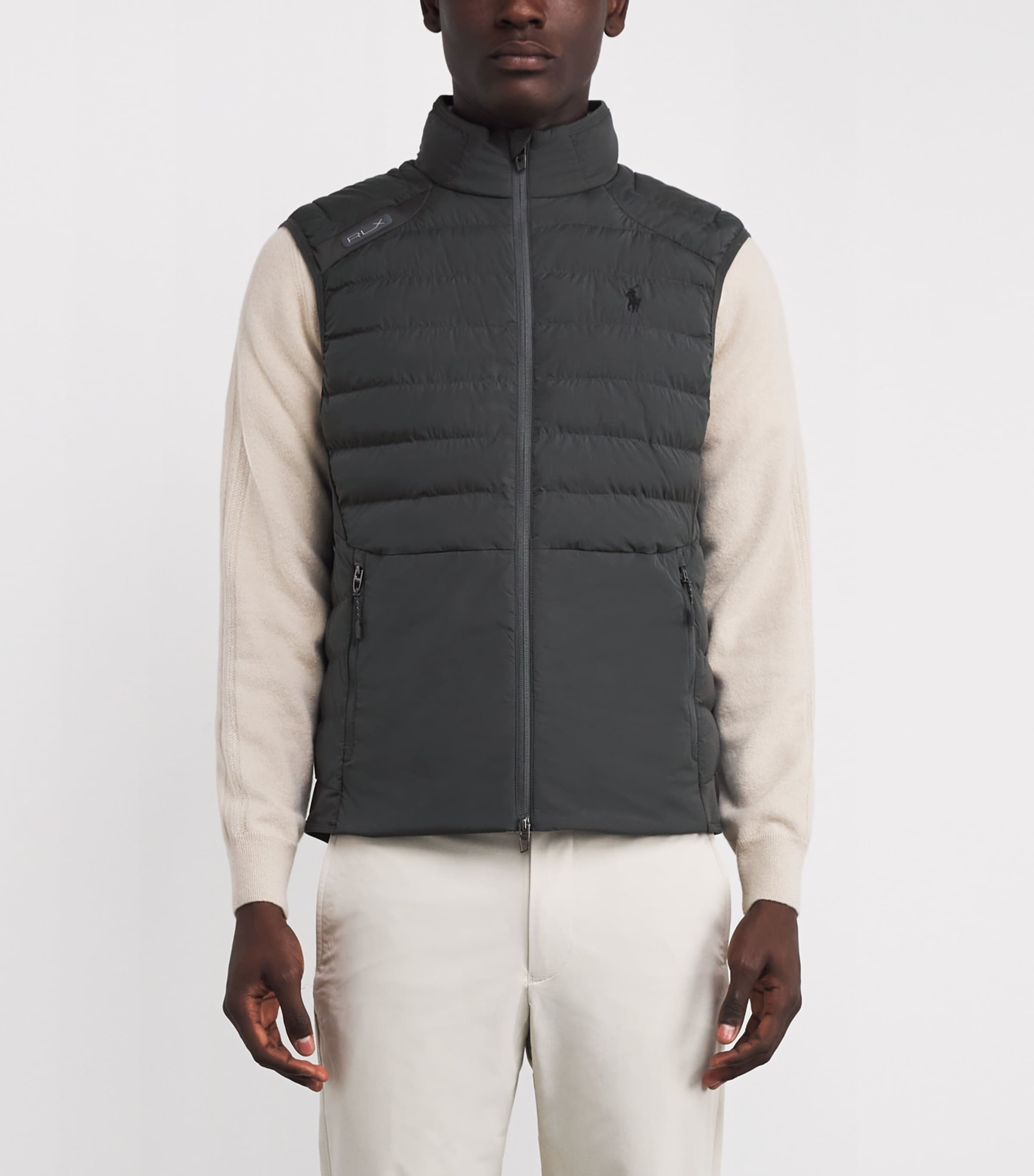Quilted Polo Pony Gilet CHARCOAL GREY Image 3