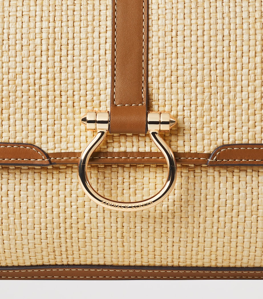 Raffia Leather Resort Cross-Body Bag NEUTRAL Image 8