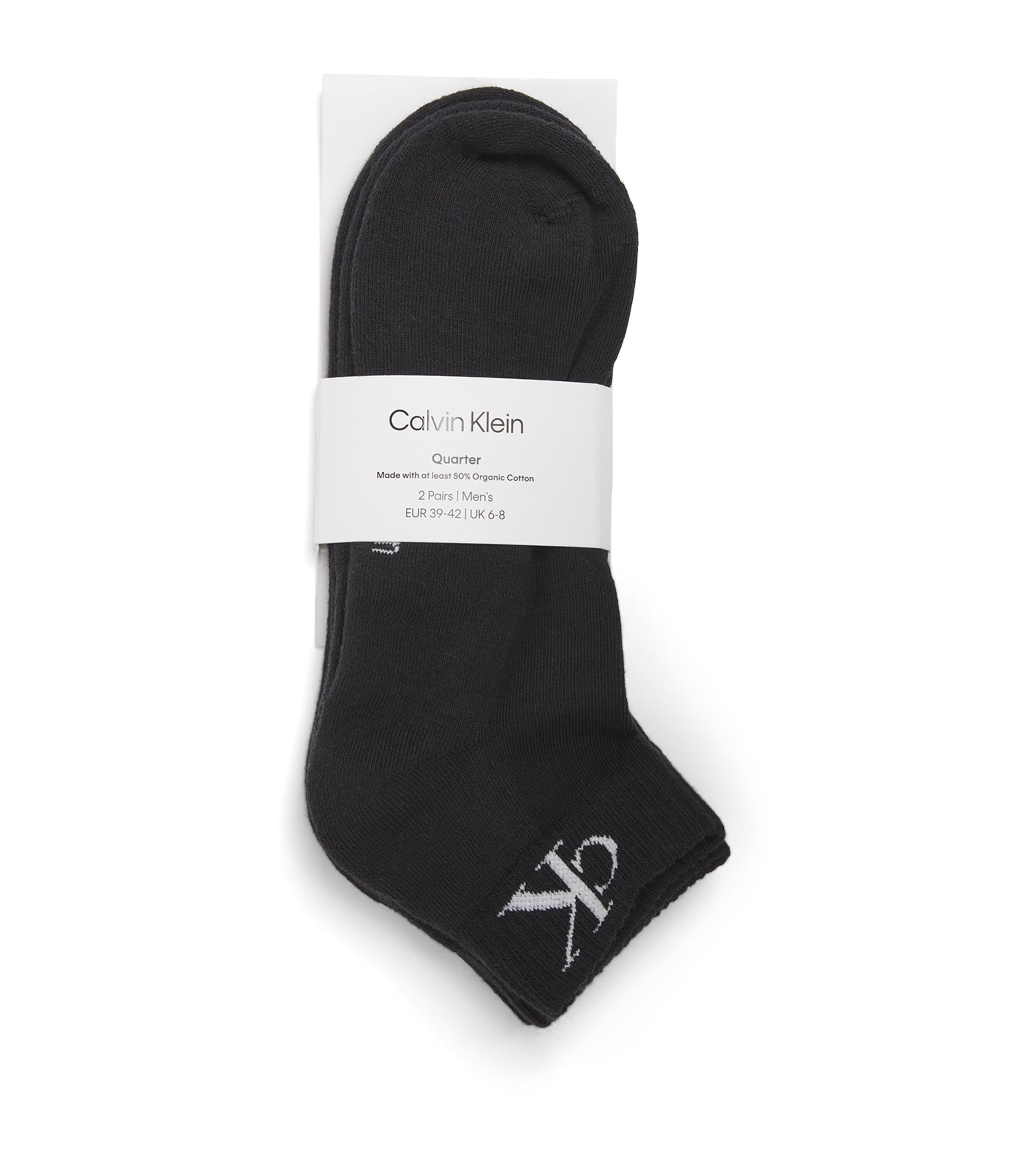 Calvin Klein Cotton-blend Quarter Socks In Nude