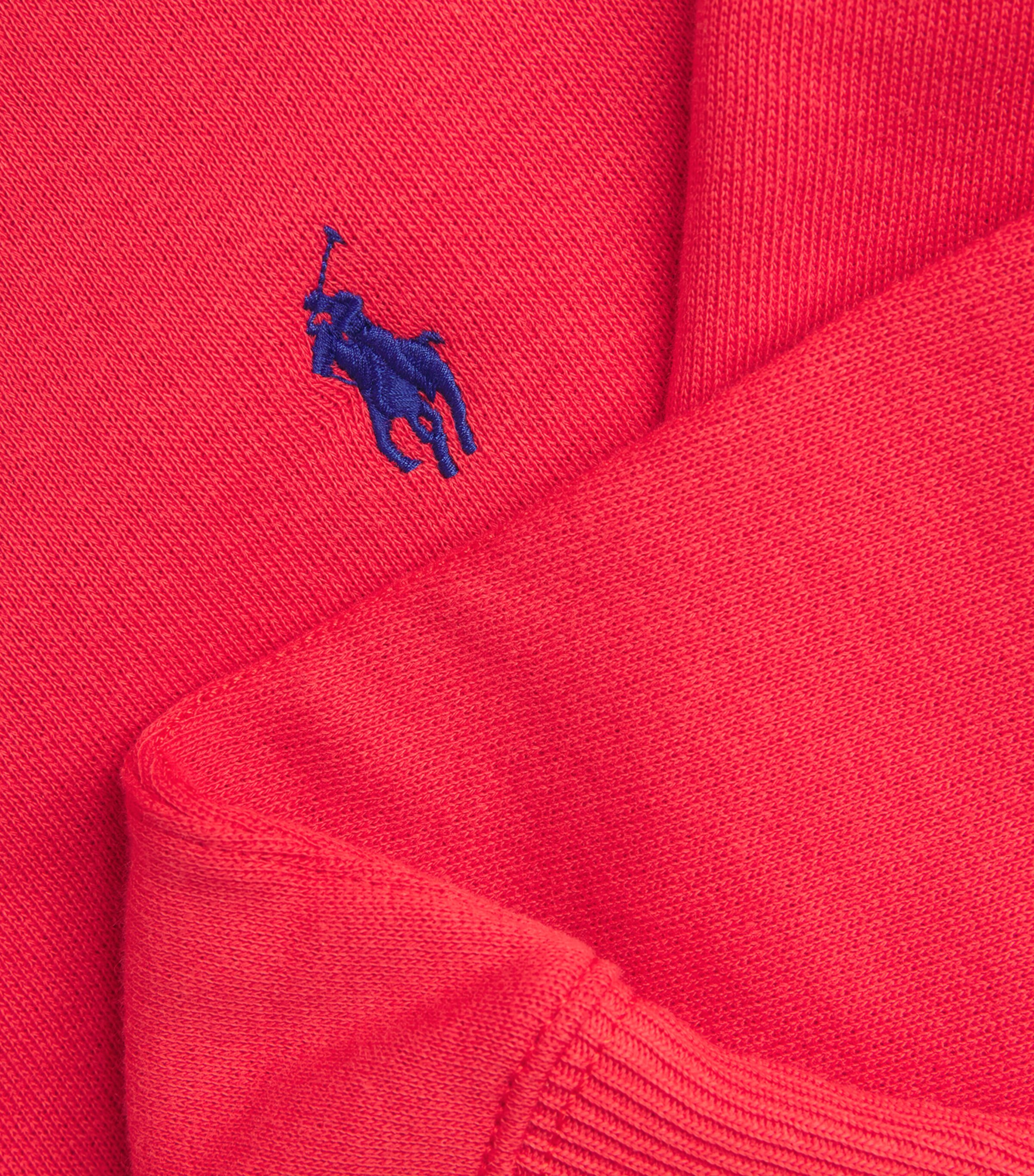 Cotton-Blend Polo Pony Sweatshirt DEEP ORANGEY RED Image 5