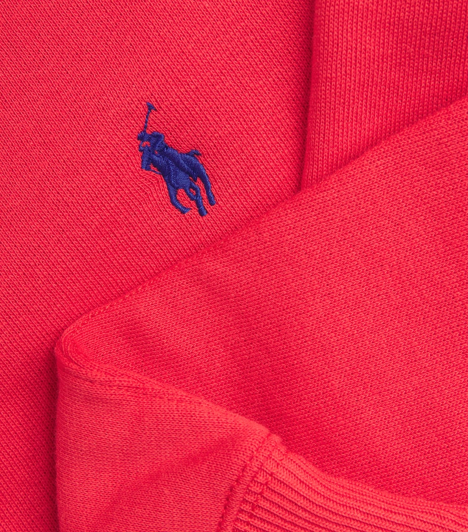 Cotton-Blend Polo Pony Sweatshirt DEEP ORANGEY RED Image 5