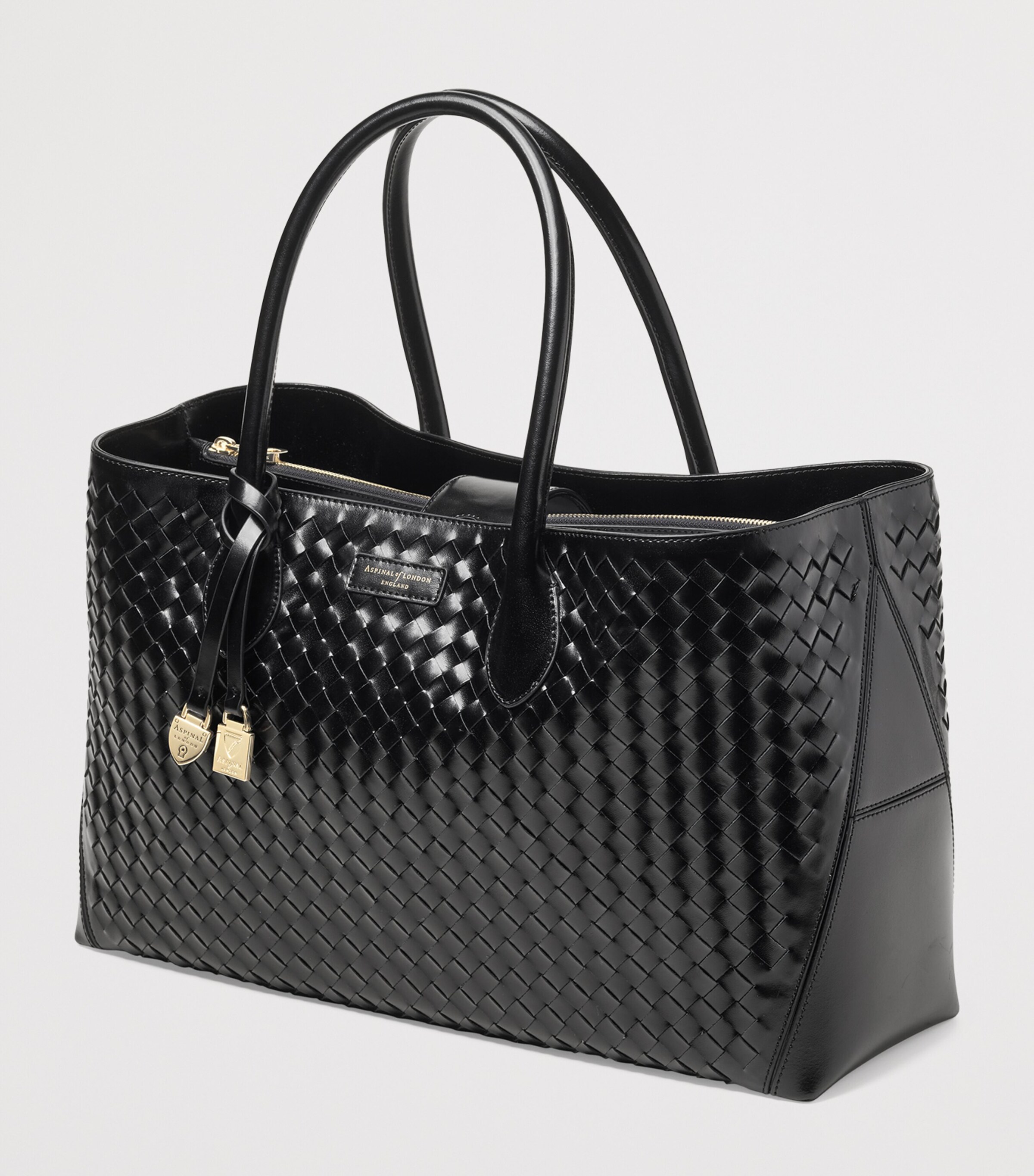 Leather London Tote Bag BLACK Image 2