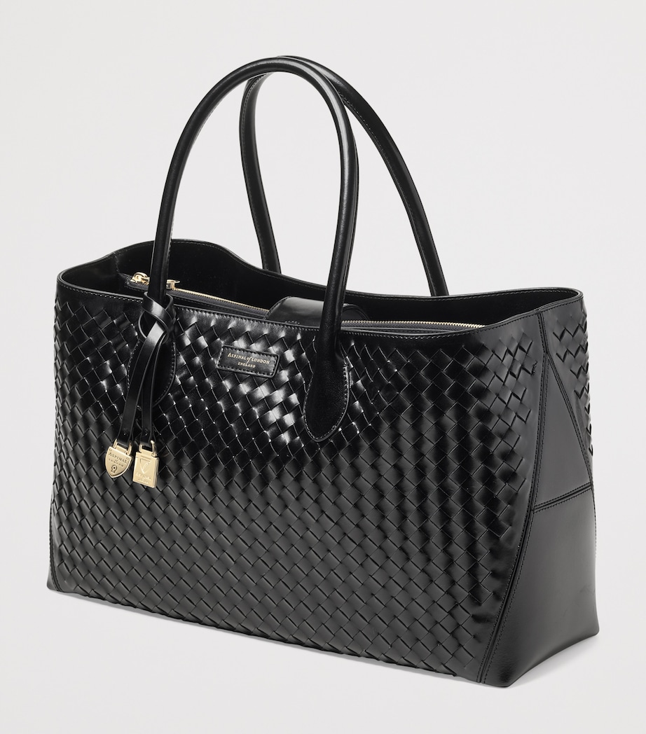 Leather London Tote Bag BLACK Image 2