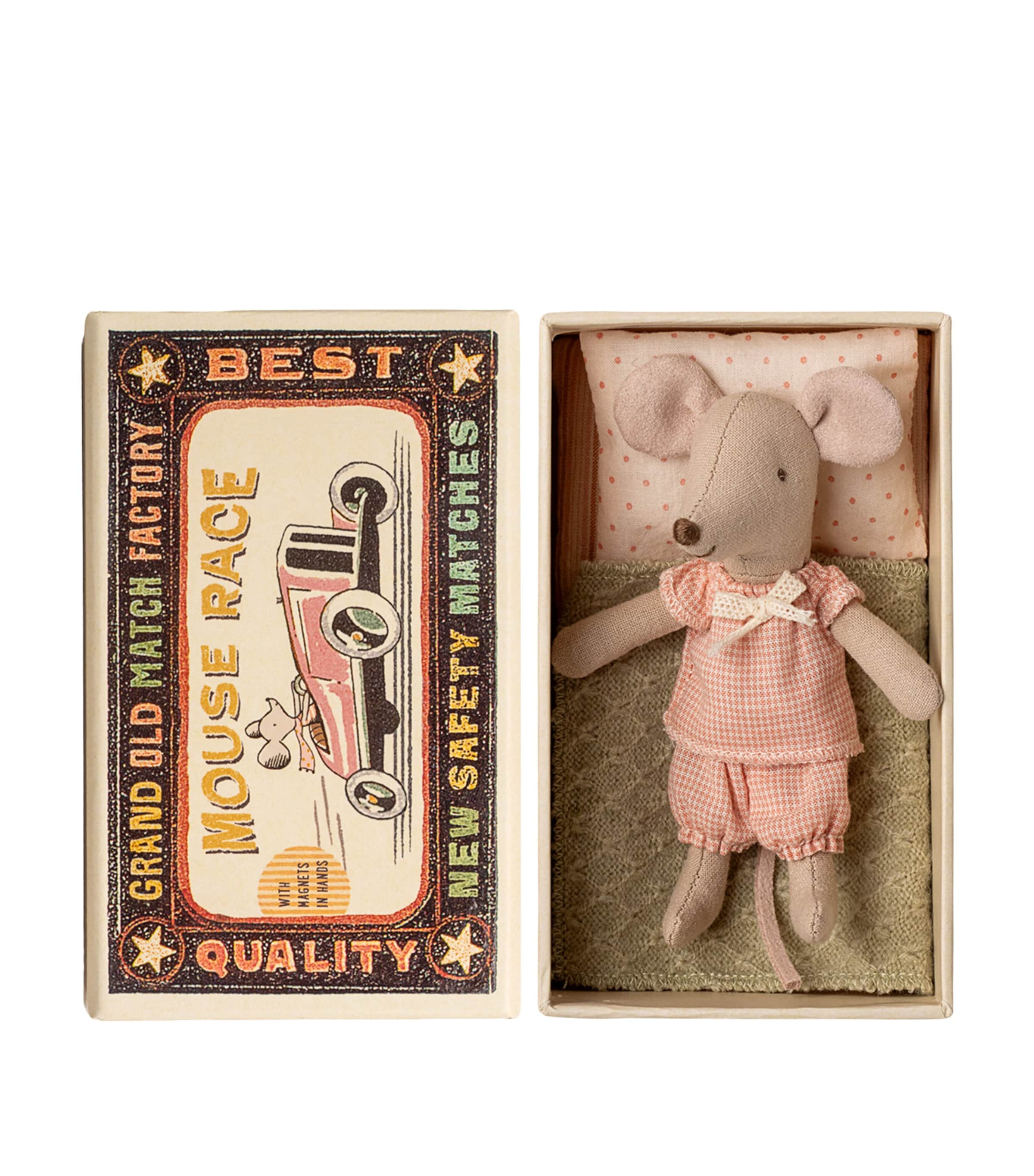 Maileg Little Sister Mouse in Matchbox (11cm) Image 1