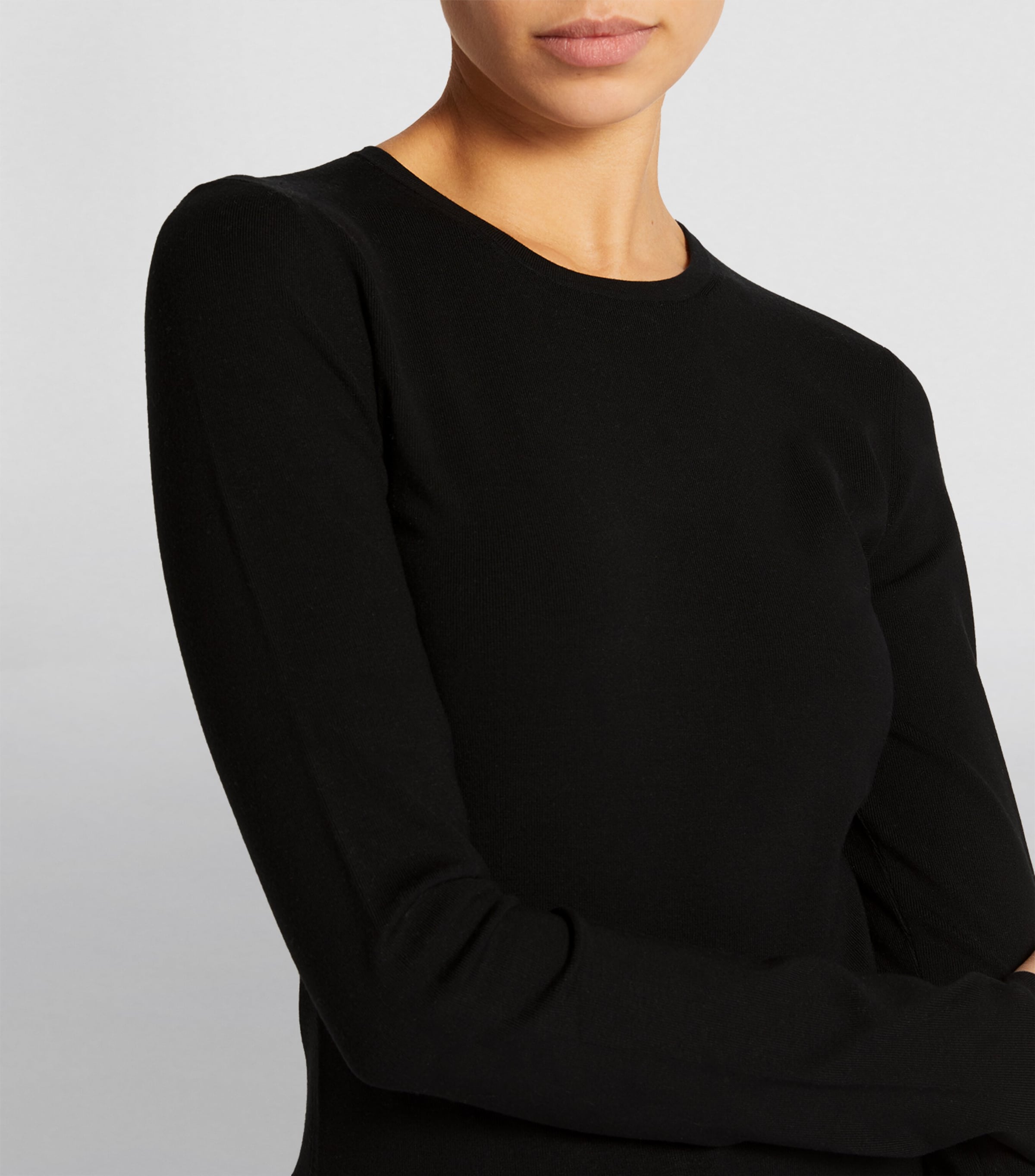 Silk Stretch Jumper BLACK Image 6