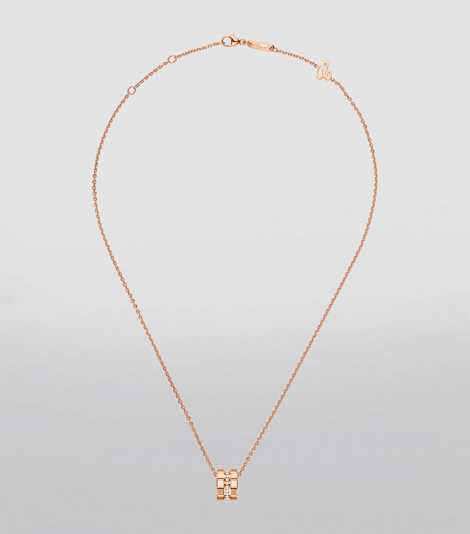 Rose Gold and Diamond Ice Cube Necklace 18K ROSE GOLD Image 2