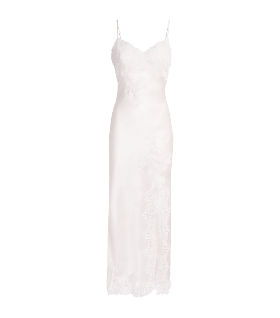 Rosamosario Womens Silk Fatima the Bride Slip Dress White Image 1