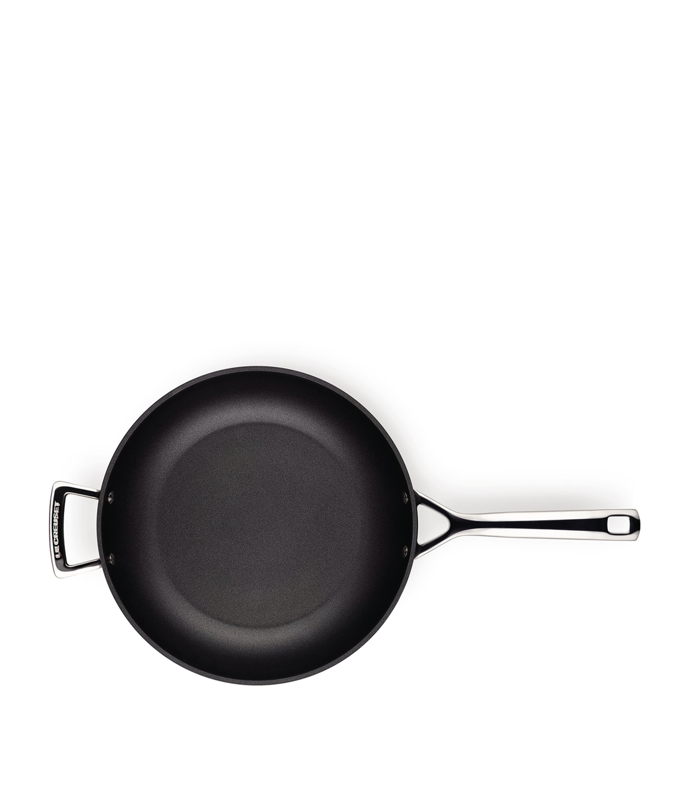 Le Creuset Toughened Non-Stick Deep Frying Pan (30cm) Black Image 2
