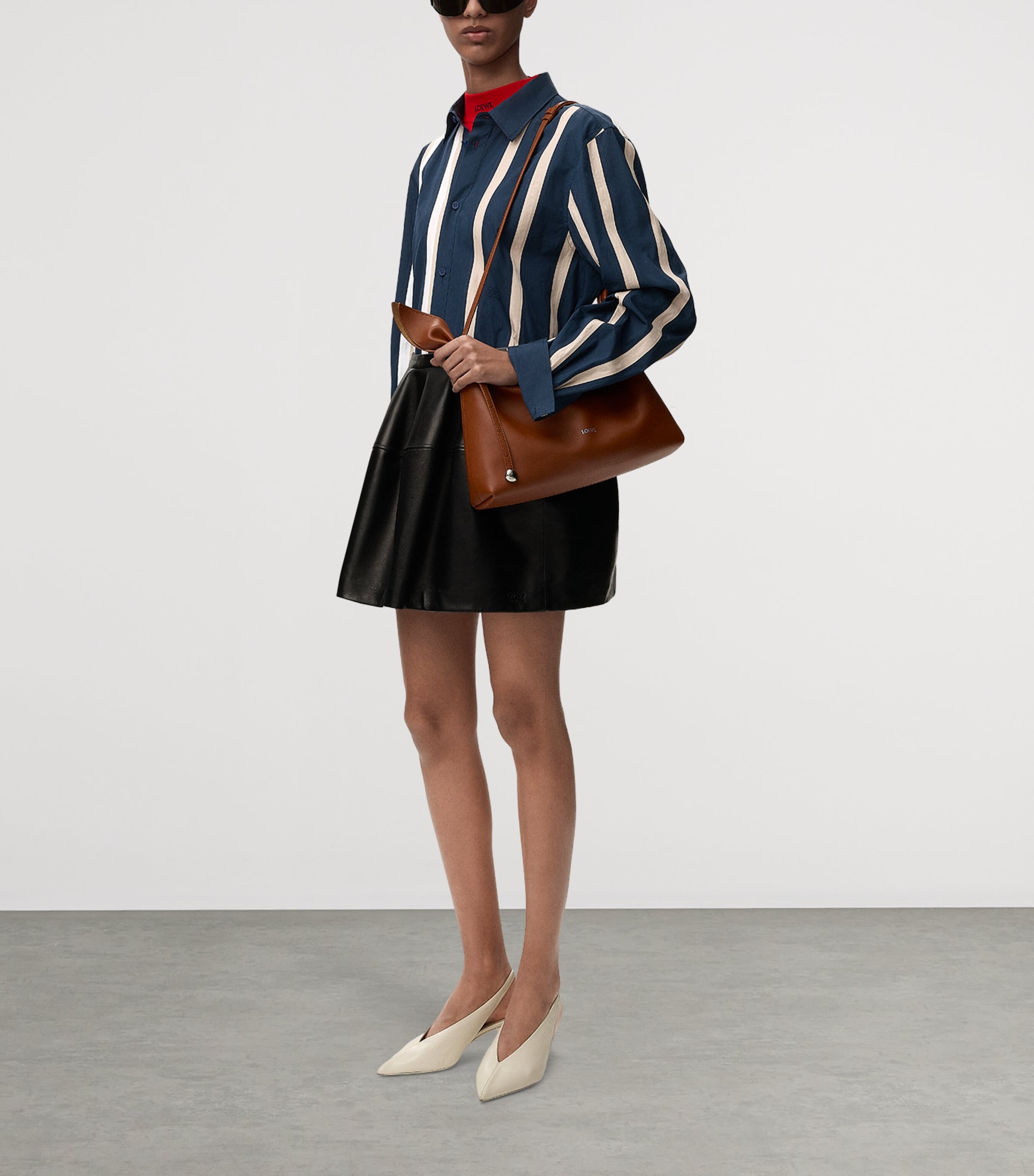 LOEWE Womens Cotton Stripe Shirt Image 2