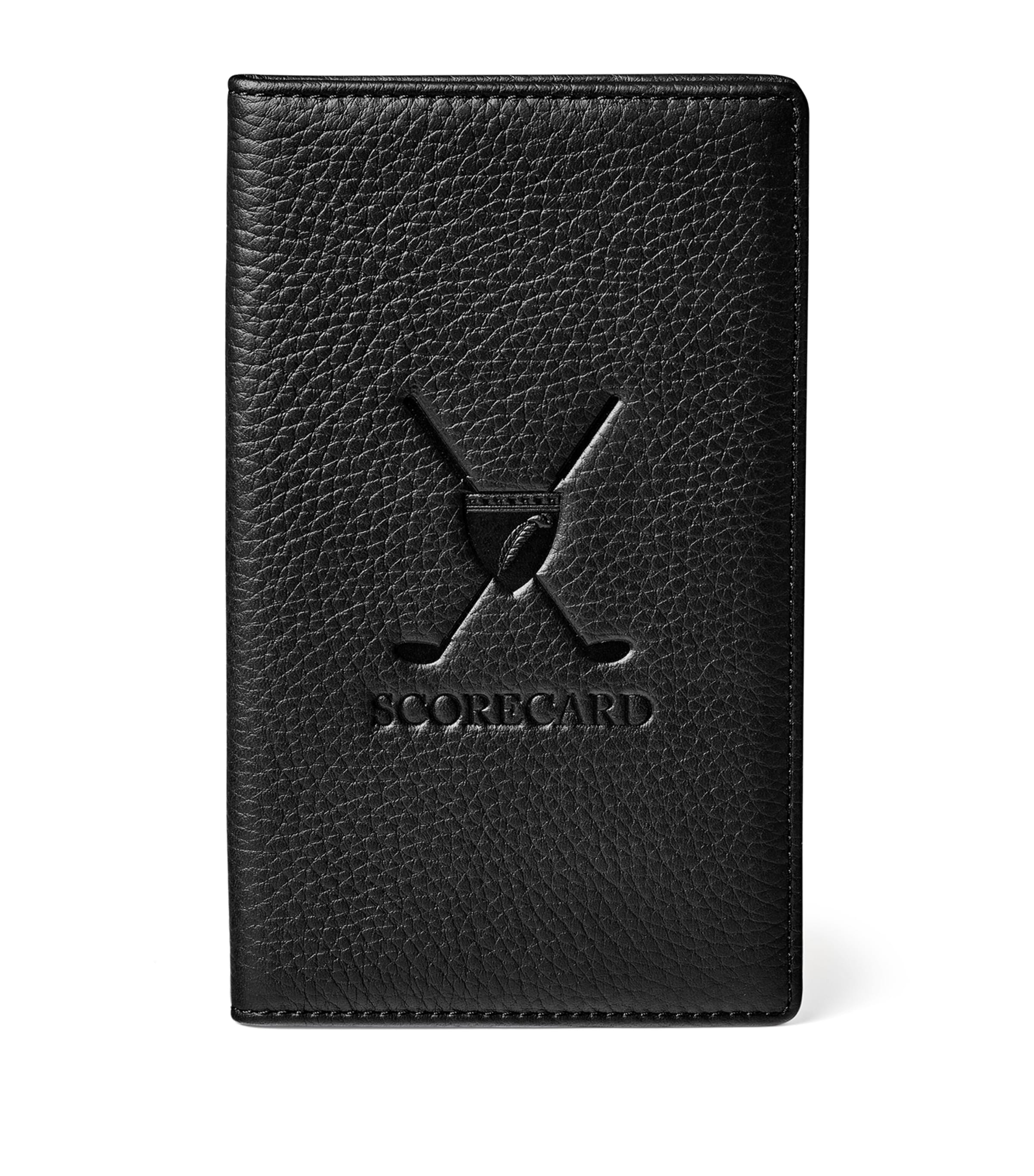 Aspinal Of London Leather Gold Scorecard Holder Black