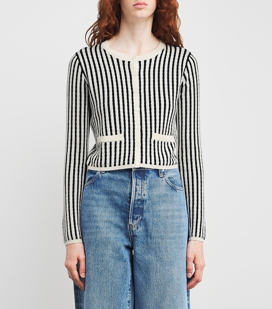 The Cable Cardigan NAVY MULTI Image 3