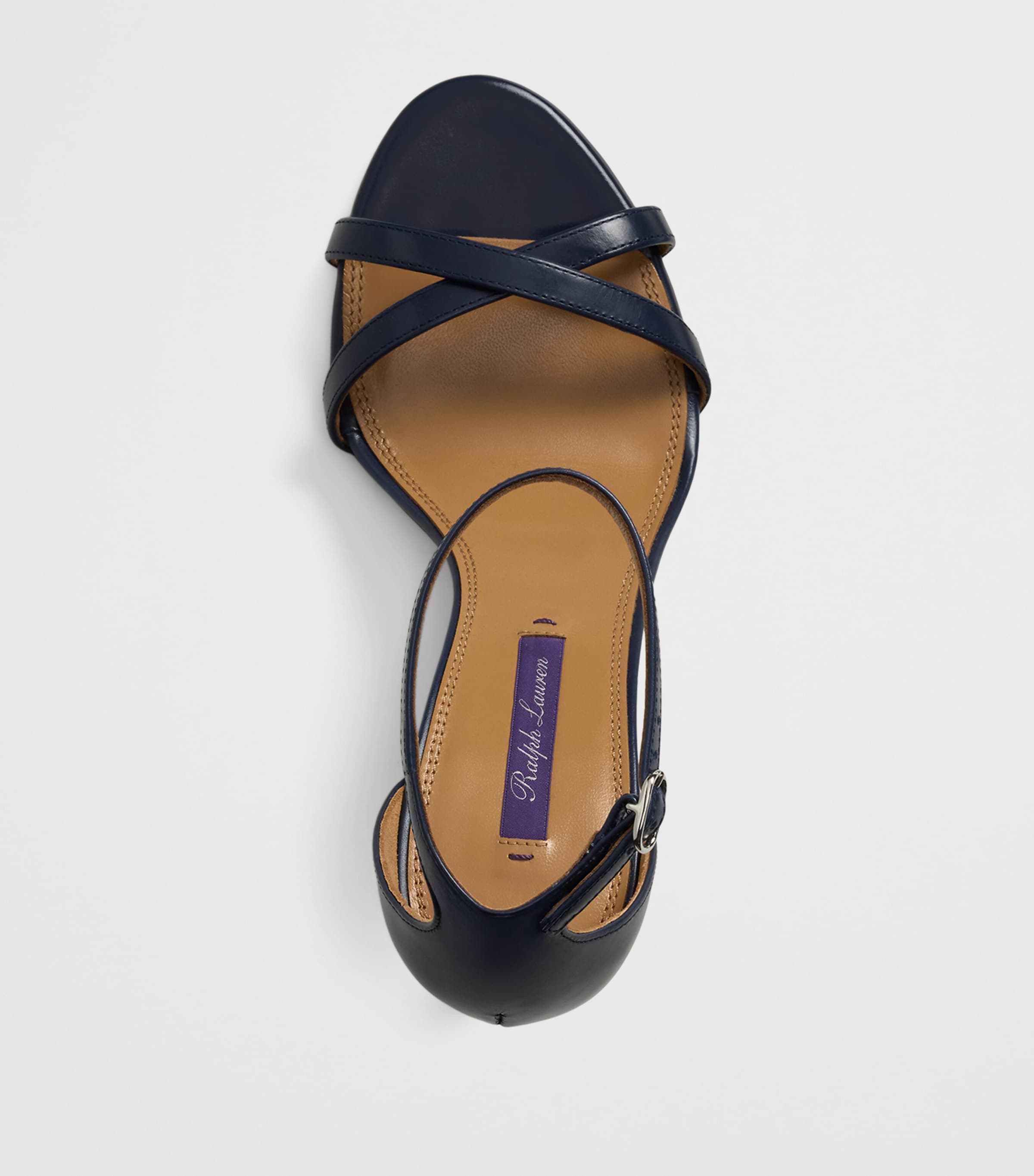 Calf Leather Perrin Heeled Sandals 95 LUX NAVY Image 4
