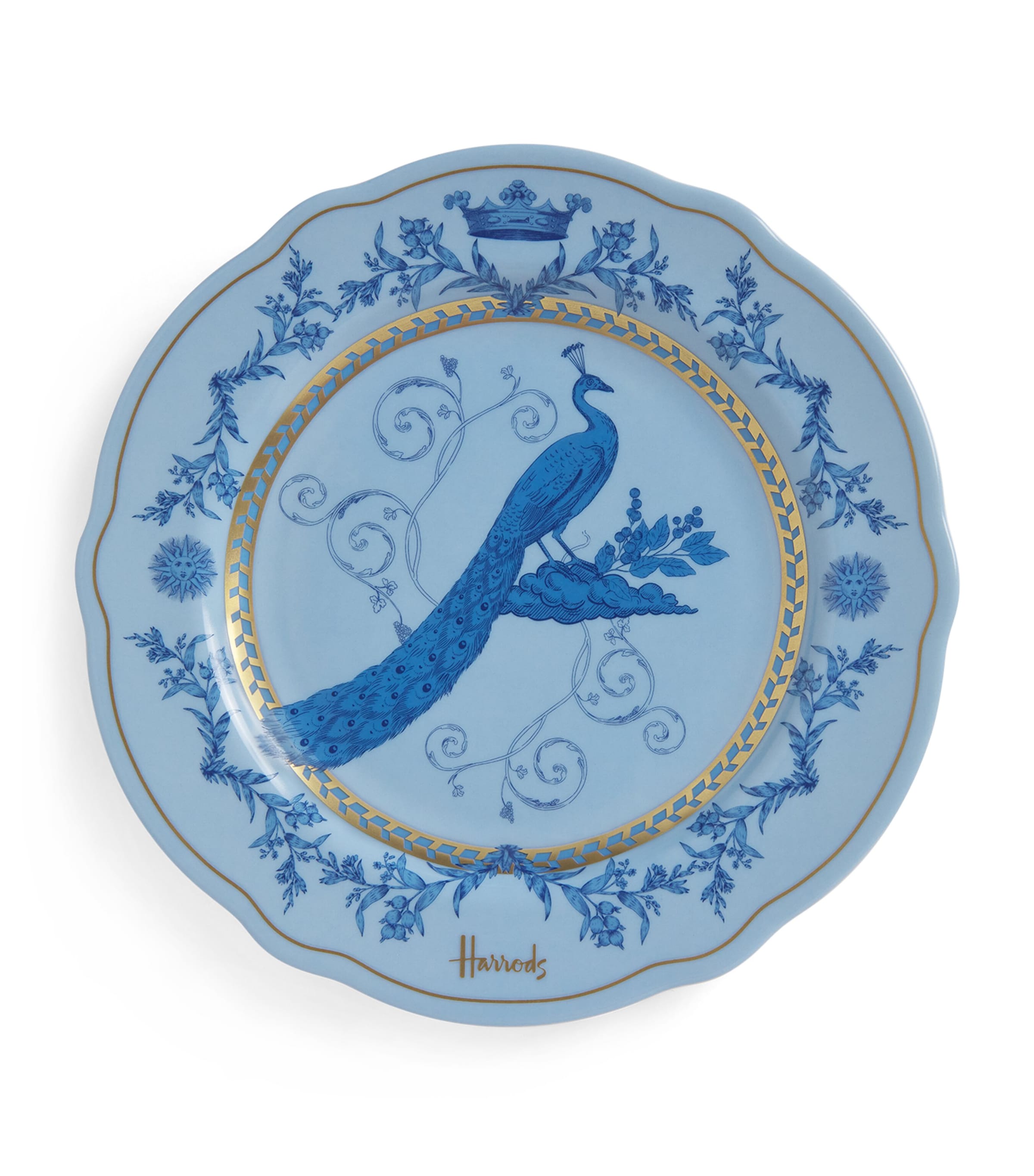 Harrods Fine China Menagerie Plate In Blue